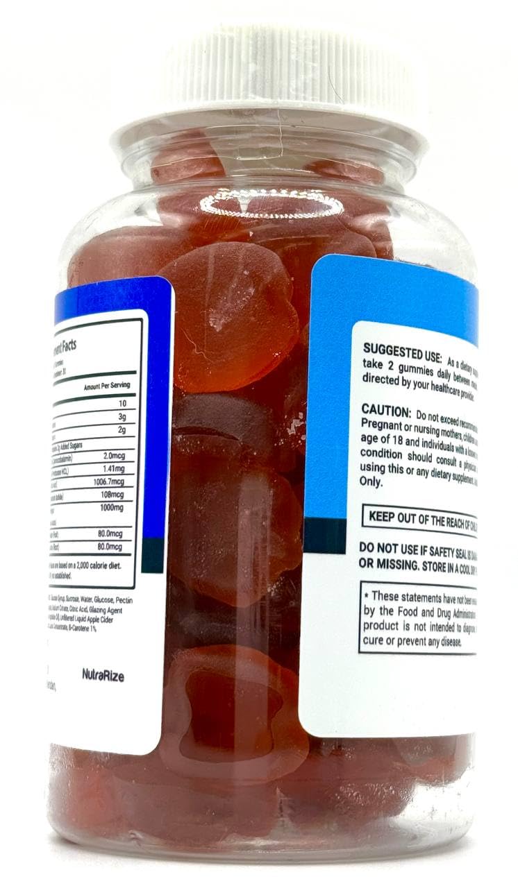 NutraRize Keto Accal ACV Gummies for Weight Loss, 180 Gummies
