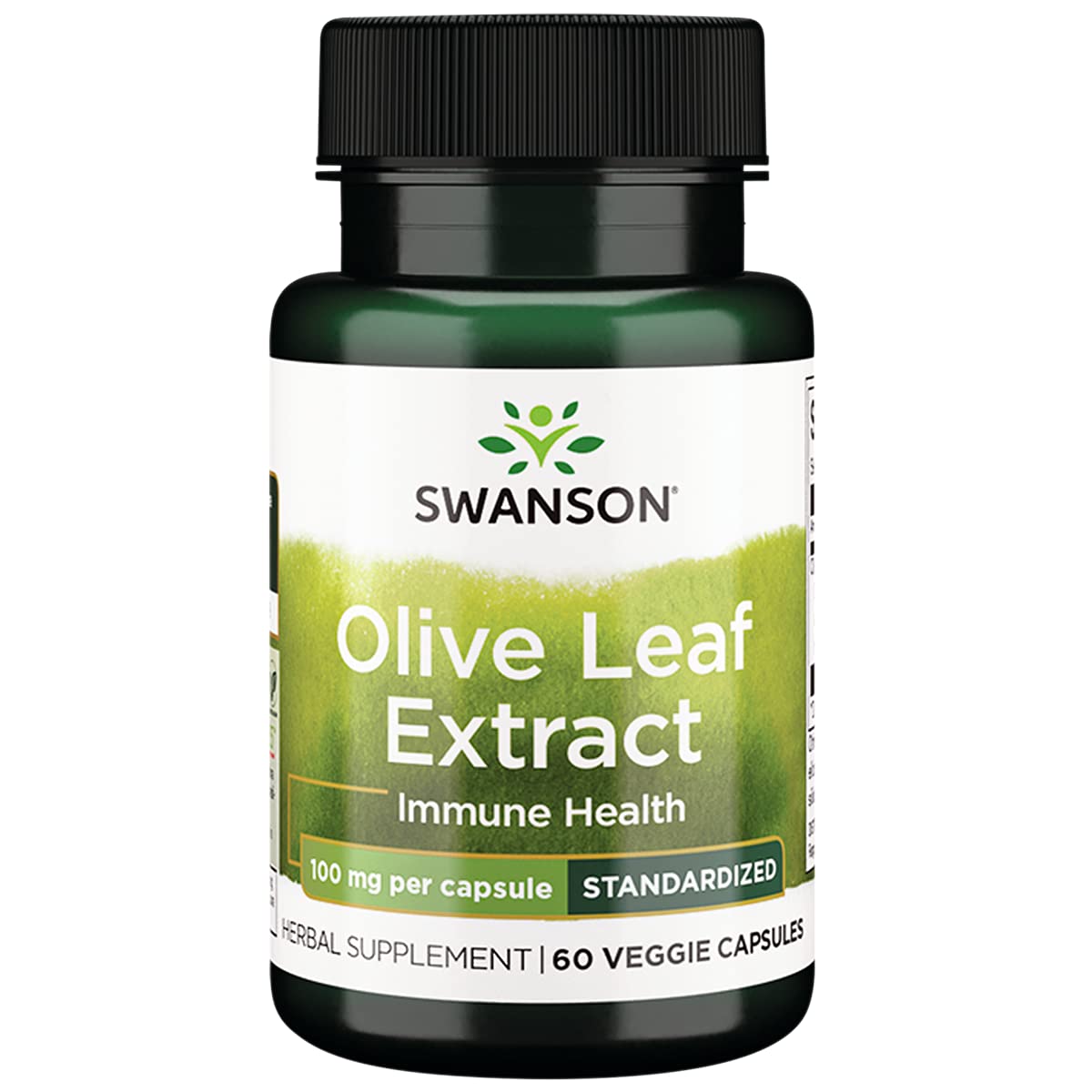 Swanson Olive Leaf Extract Standardized 100 mg Capsules, 60 Veg Capsules