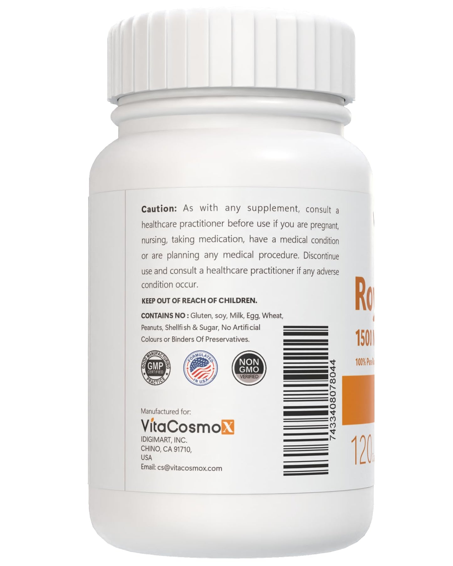 VitaCosmoX Royal Jelly Capsule 1 Count