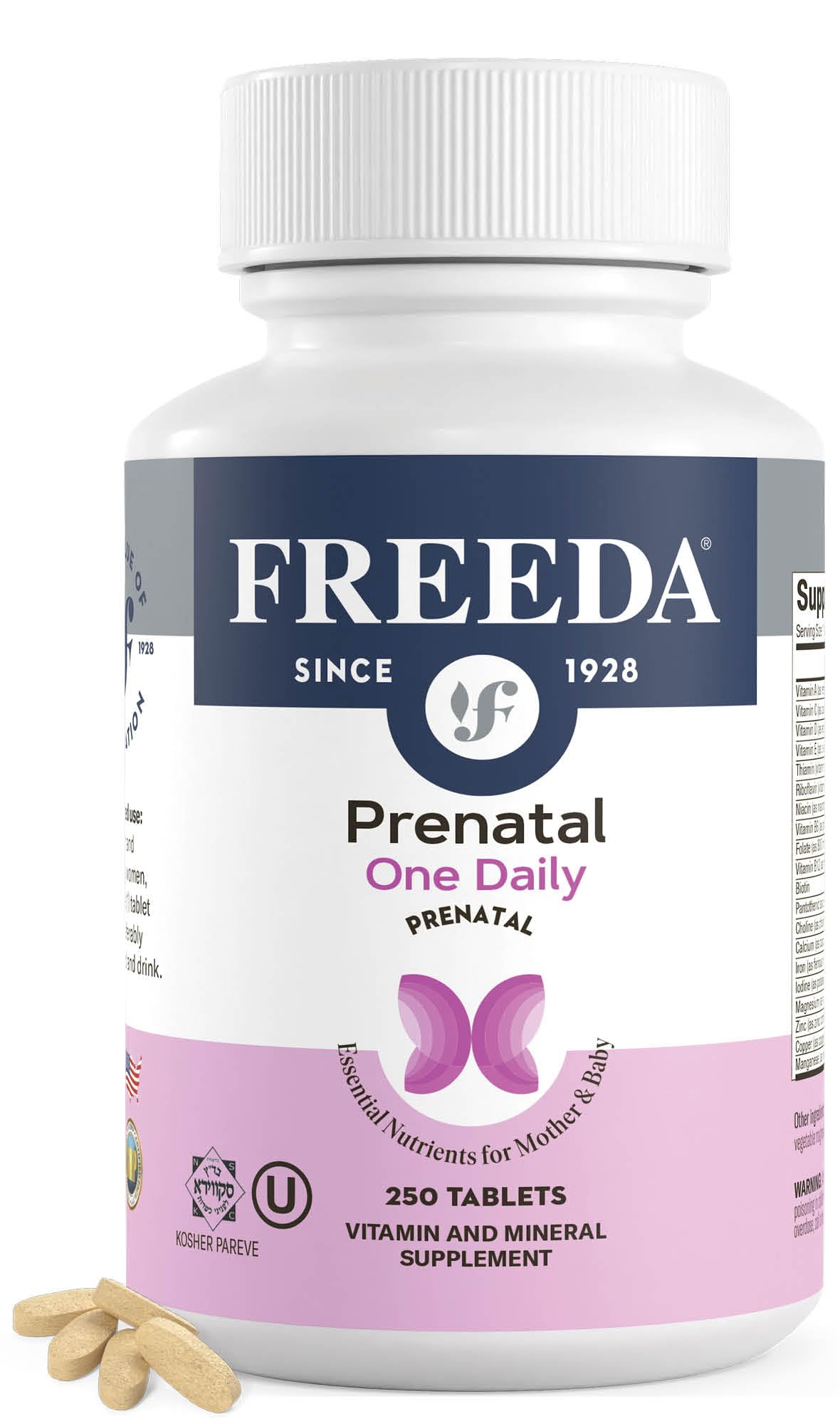 FREEDA Prenatal Vitamin Tablet 250 Count
