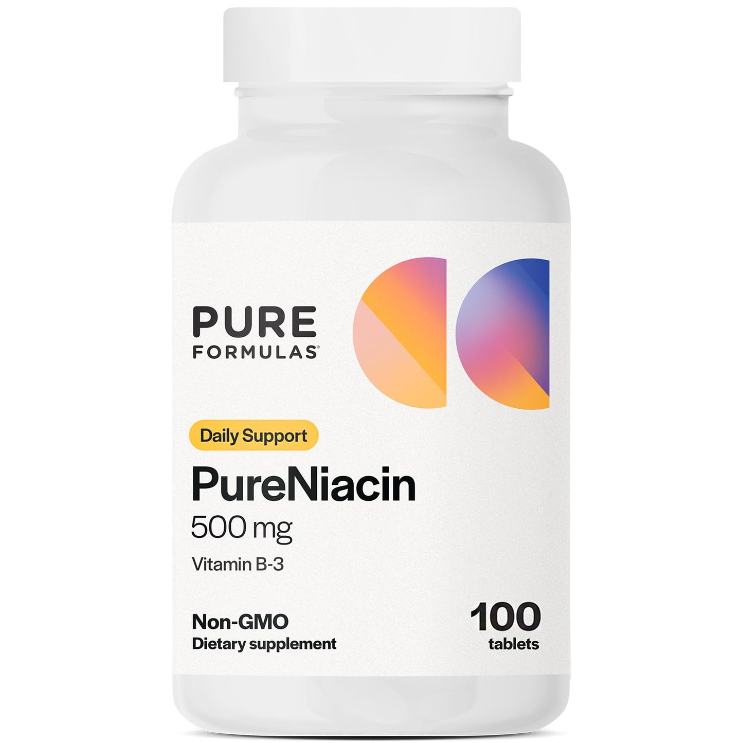 PureFormulas Pure Niacin Vitamin B3 500 mg Immediate Release Tablet - 100 Tablets