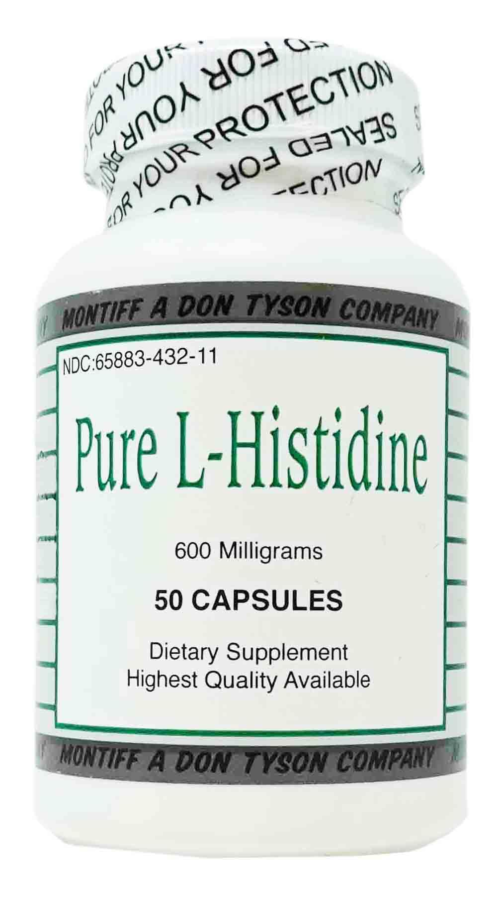 Montiff Pure L-Histidine 600 mg Capsule, 50 Count