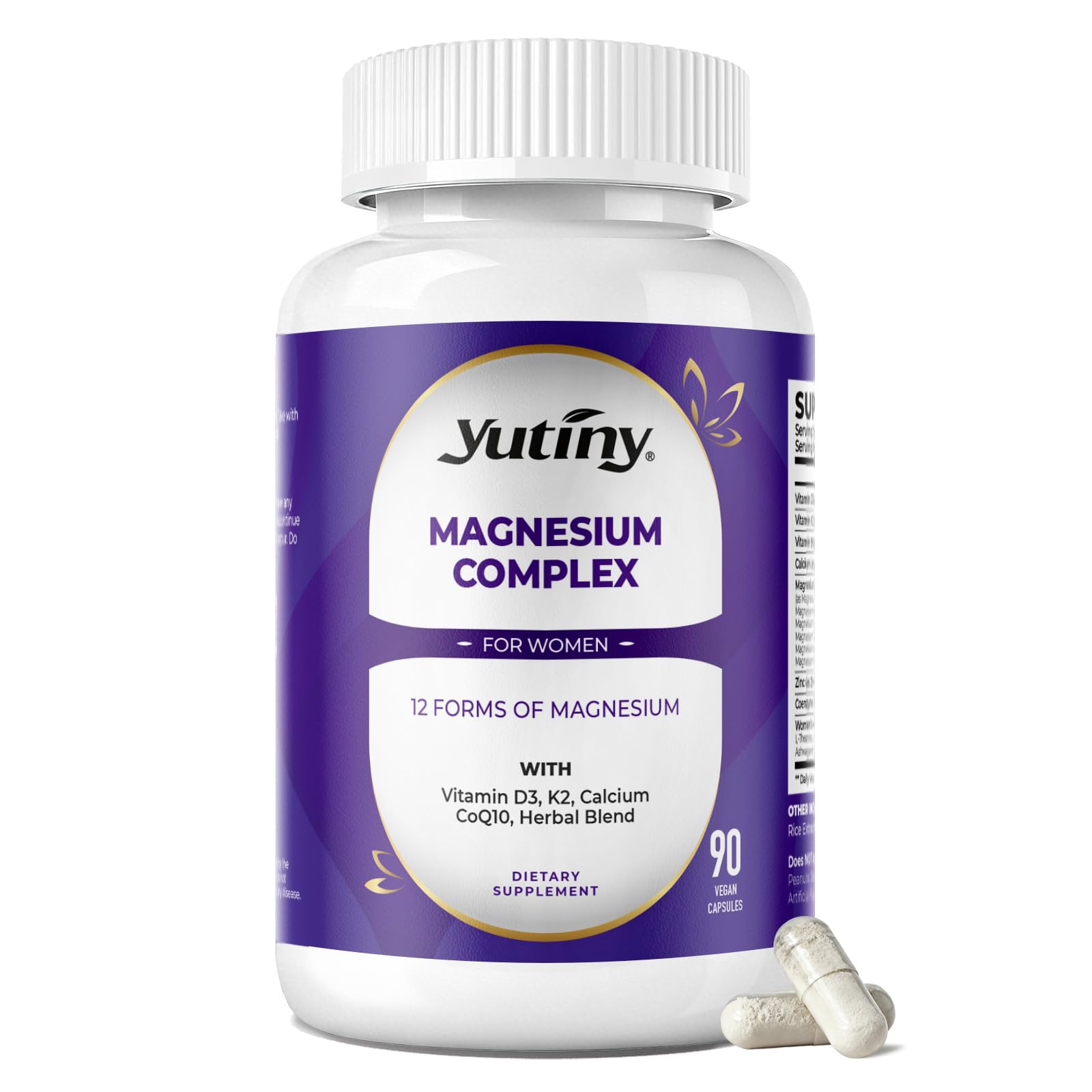 Yutiny Magnesium Complex 1000mg for Women Gummies, 90 Count