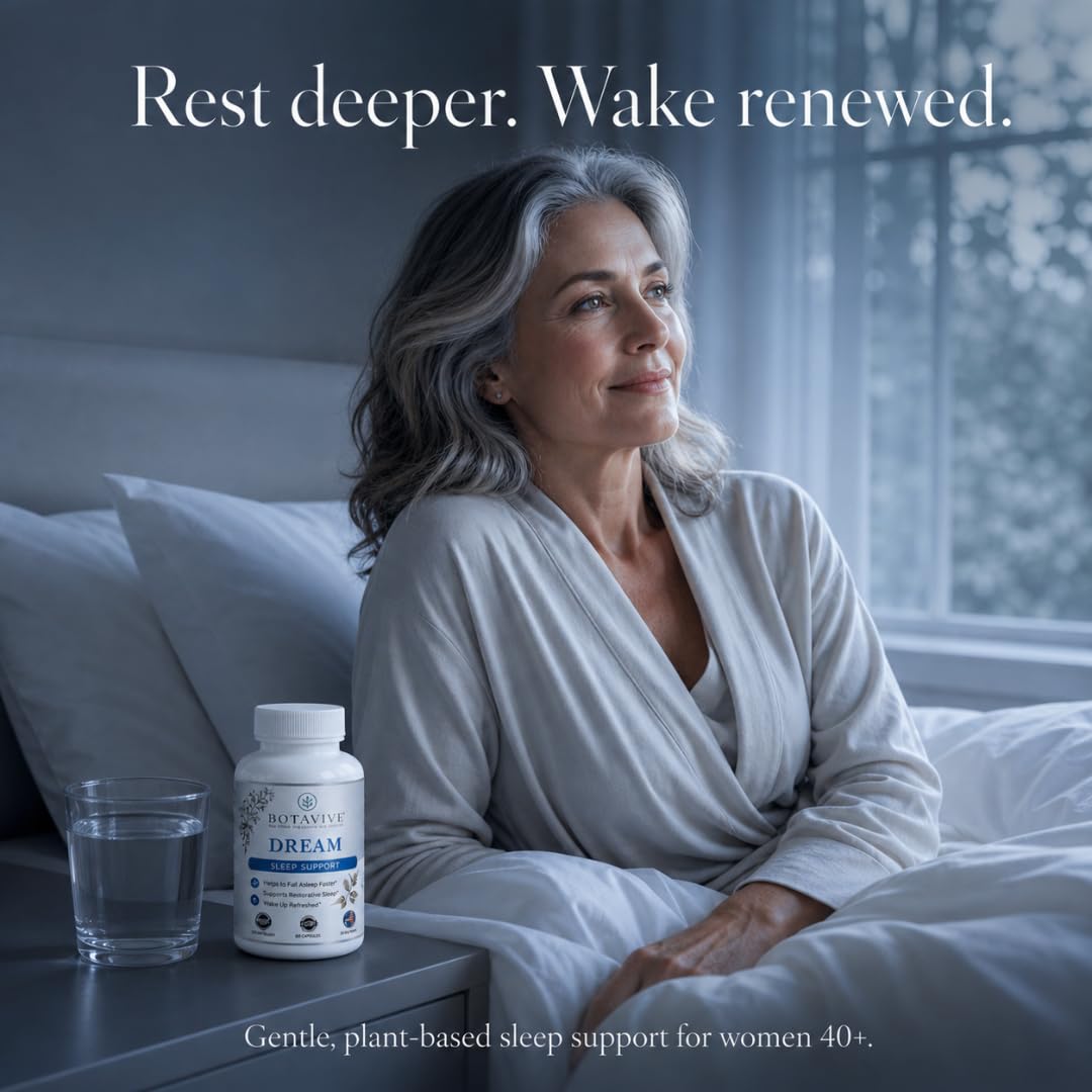 Botavive Dream Sleep Aid for Women, Menopause Sleep Support, 60 Capsules