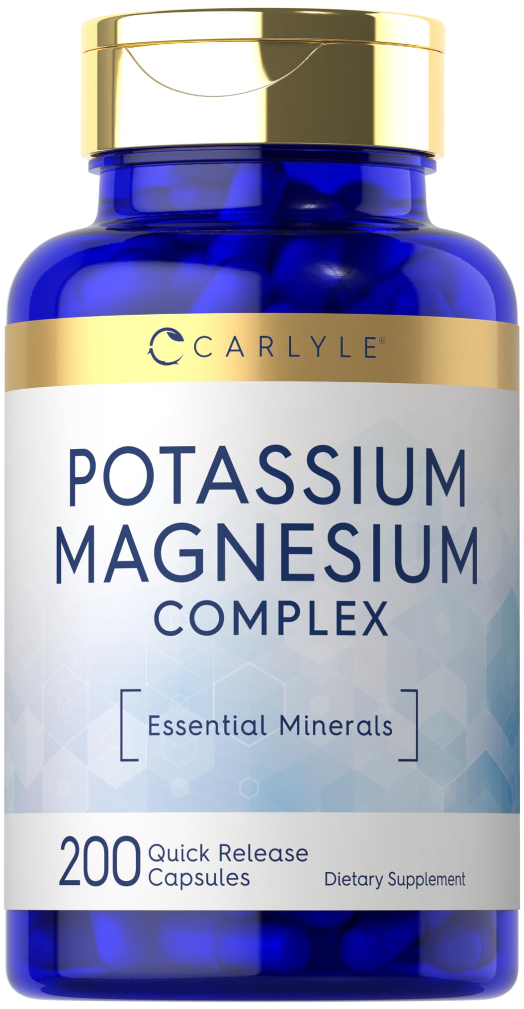 Carlyle Potassium Magnesium Supplement Capsule, 200 Capsules