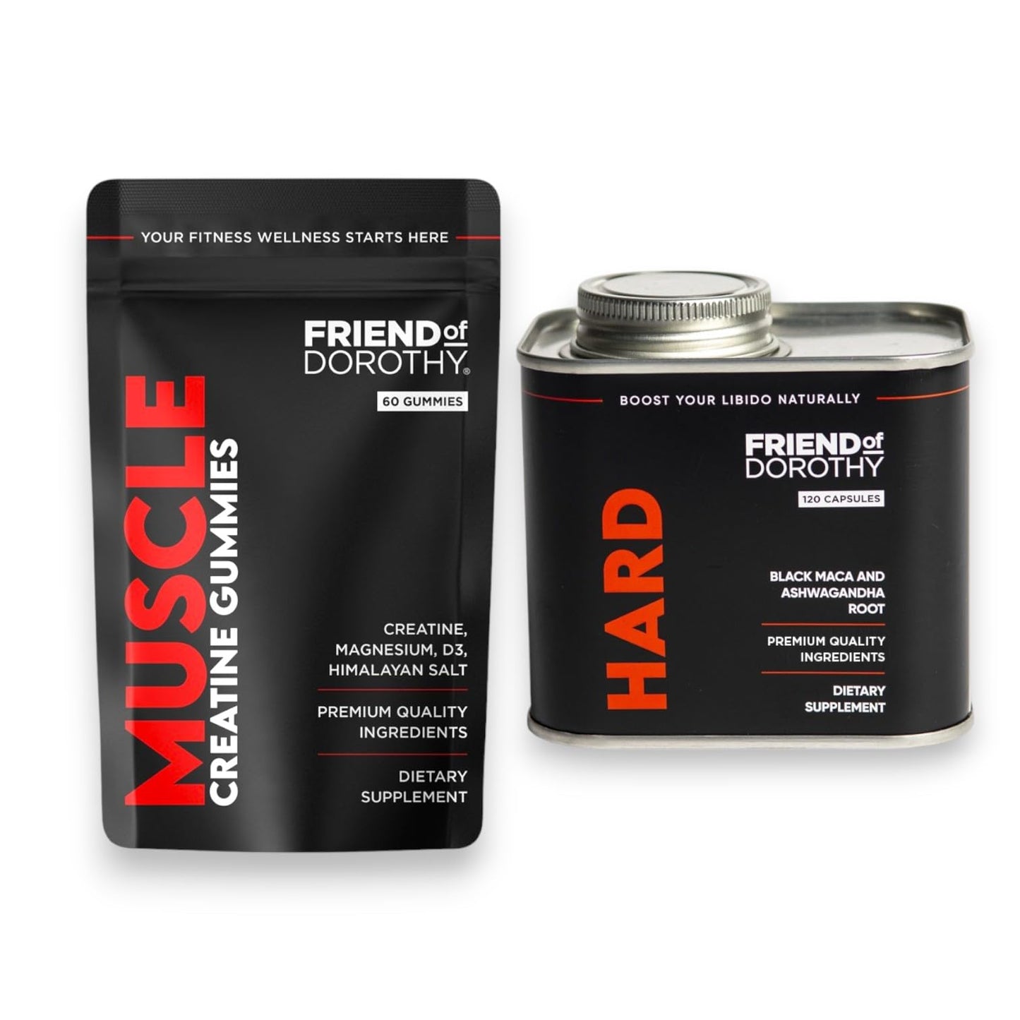 FRIEND OF DOROTHY Creatine Bundle Gummies & Capsules, 180 Count