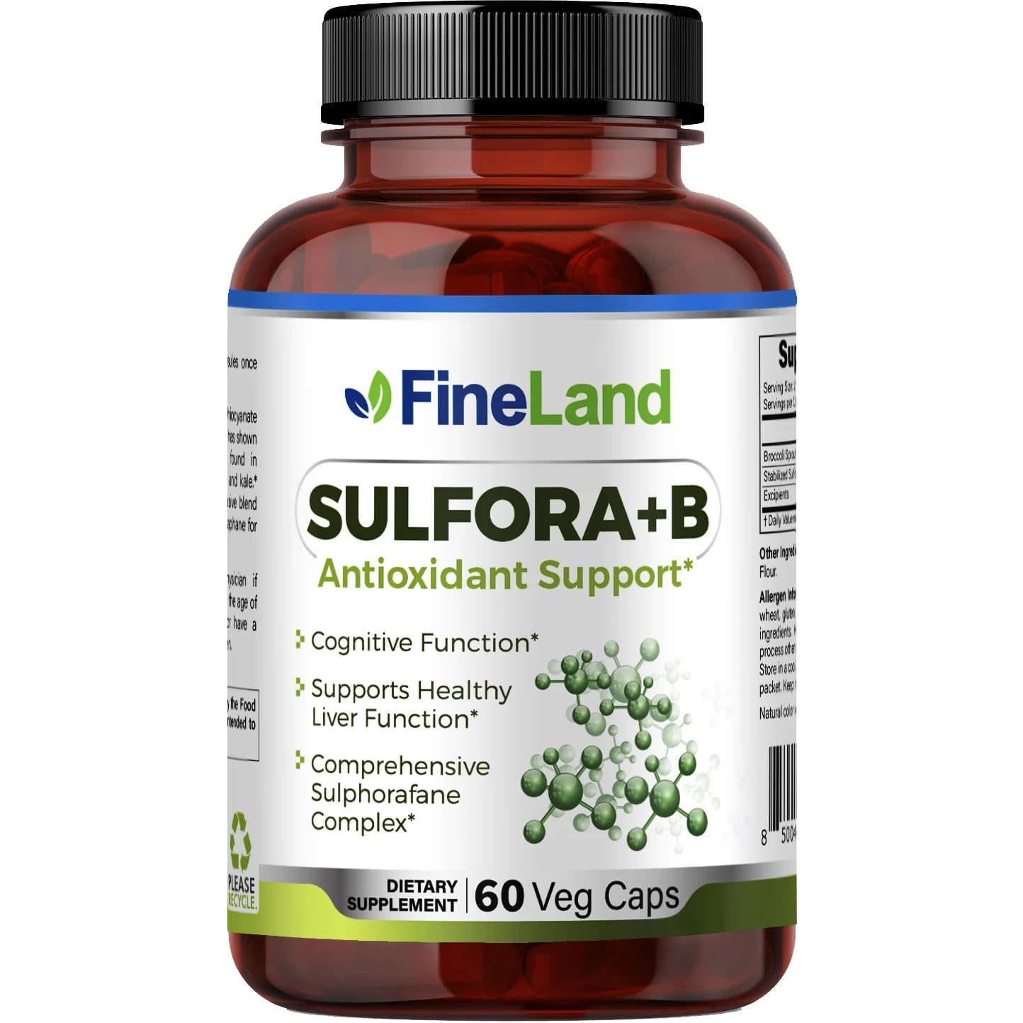 FineLand Sulfora+B Sulforaphane Supplement Capsules, 60 Count