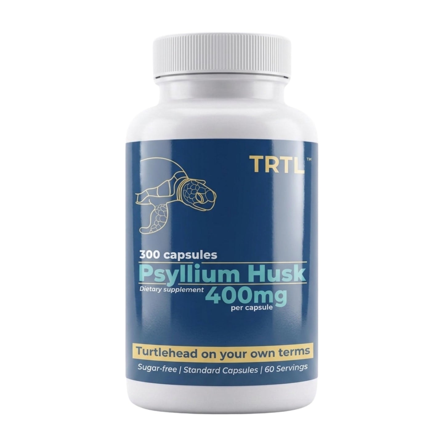 TRTL Supplements Psyllium Husk Capsules 300 Count