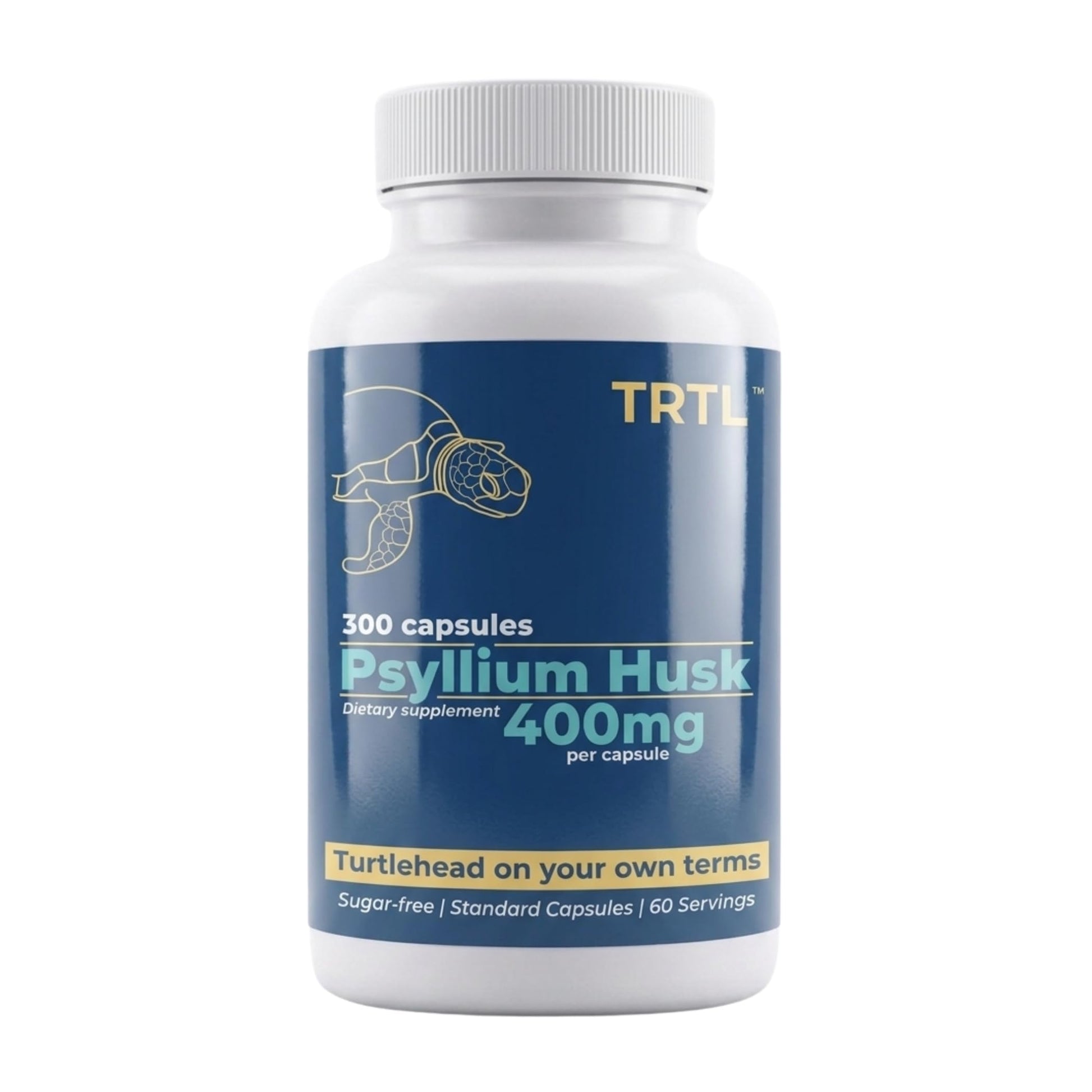 TRTL Supplements Psyllium Husk Capsules 300 Count