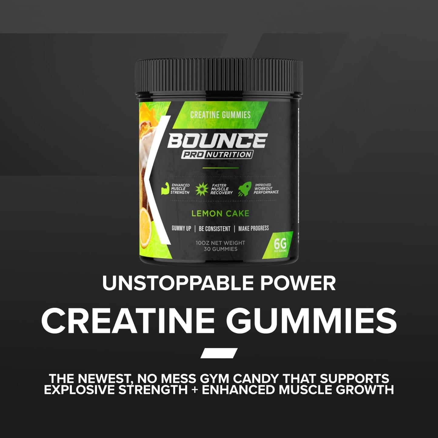 Bounce Pro Creatine Monohydrate Gummies, 30 Count