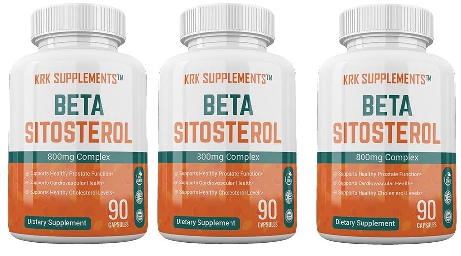 KRK SUPPLEMENTS Beta Sitosterol 800mg Per Serving Prostate Support Capsules 270 Capsules