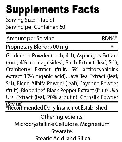 Organic Farms Vitamins Kidney Cleanse 100% Natural Dietary Supplement Tablets, 60 Tablets