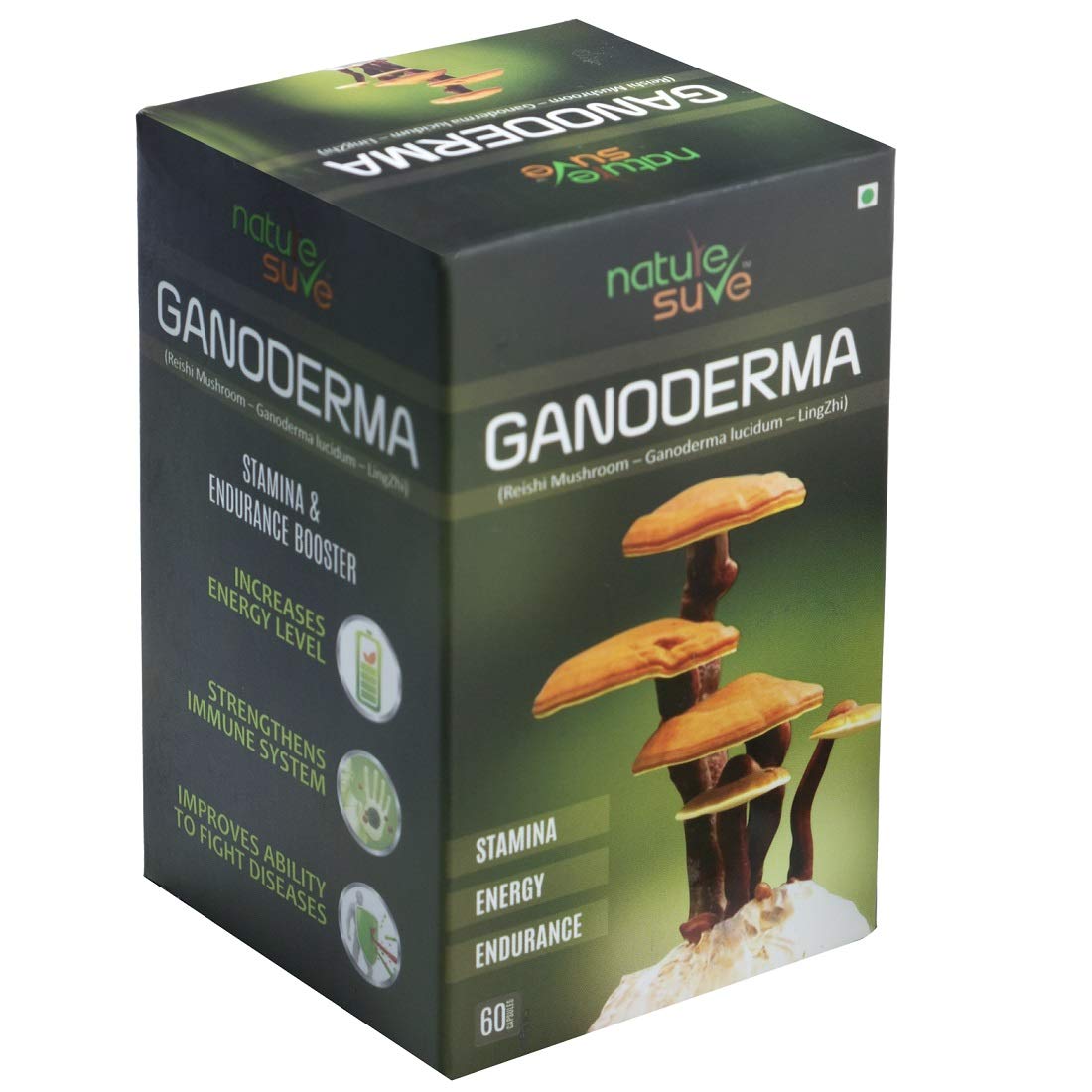 Nature Sure Ganoderma Capsules for Men & Women, 60 Capsules