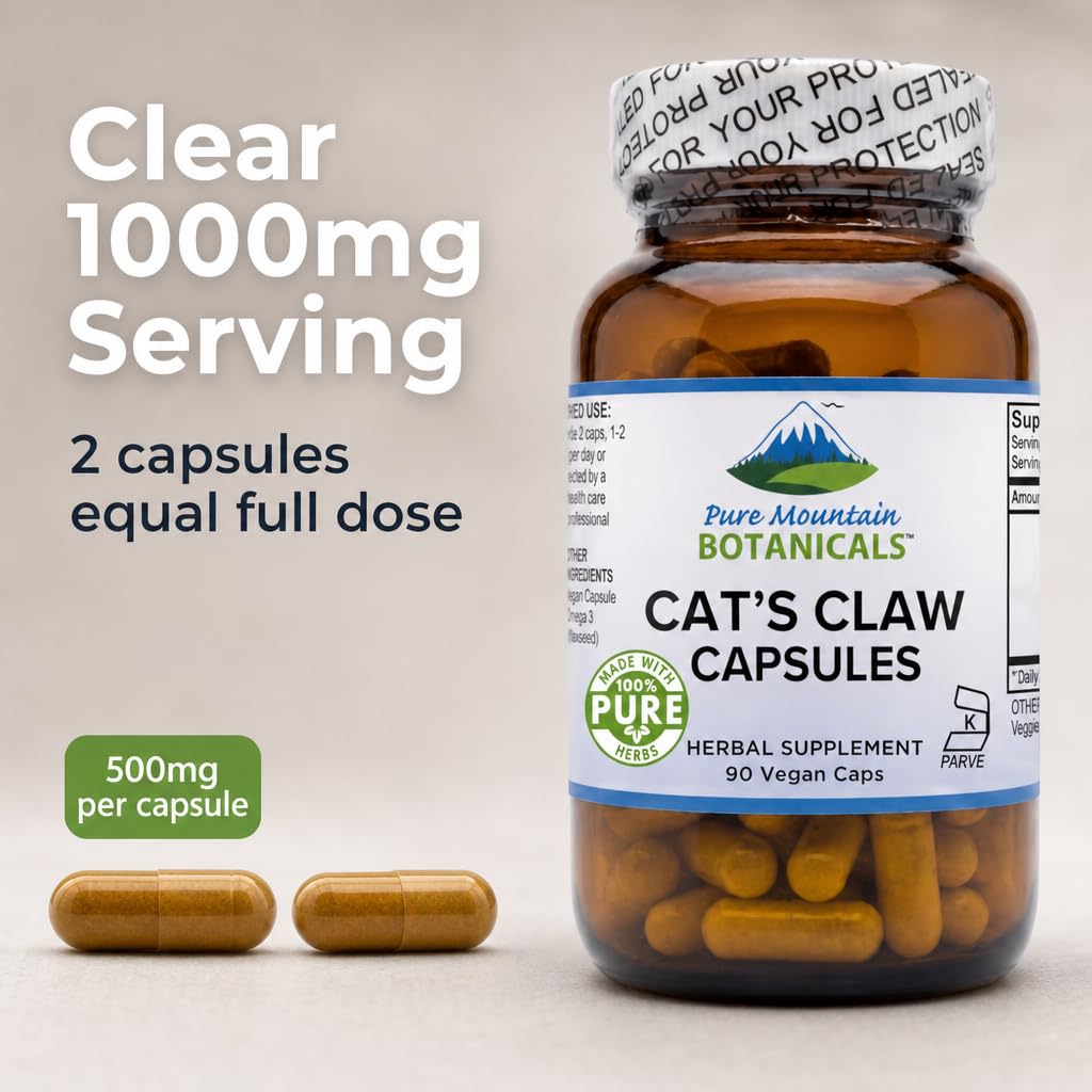 Pure Mountain Botanicals Cat’s Claw Capsules 90 Count