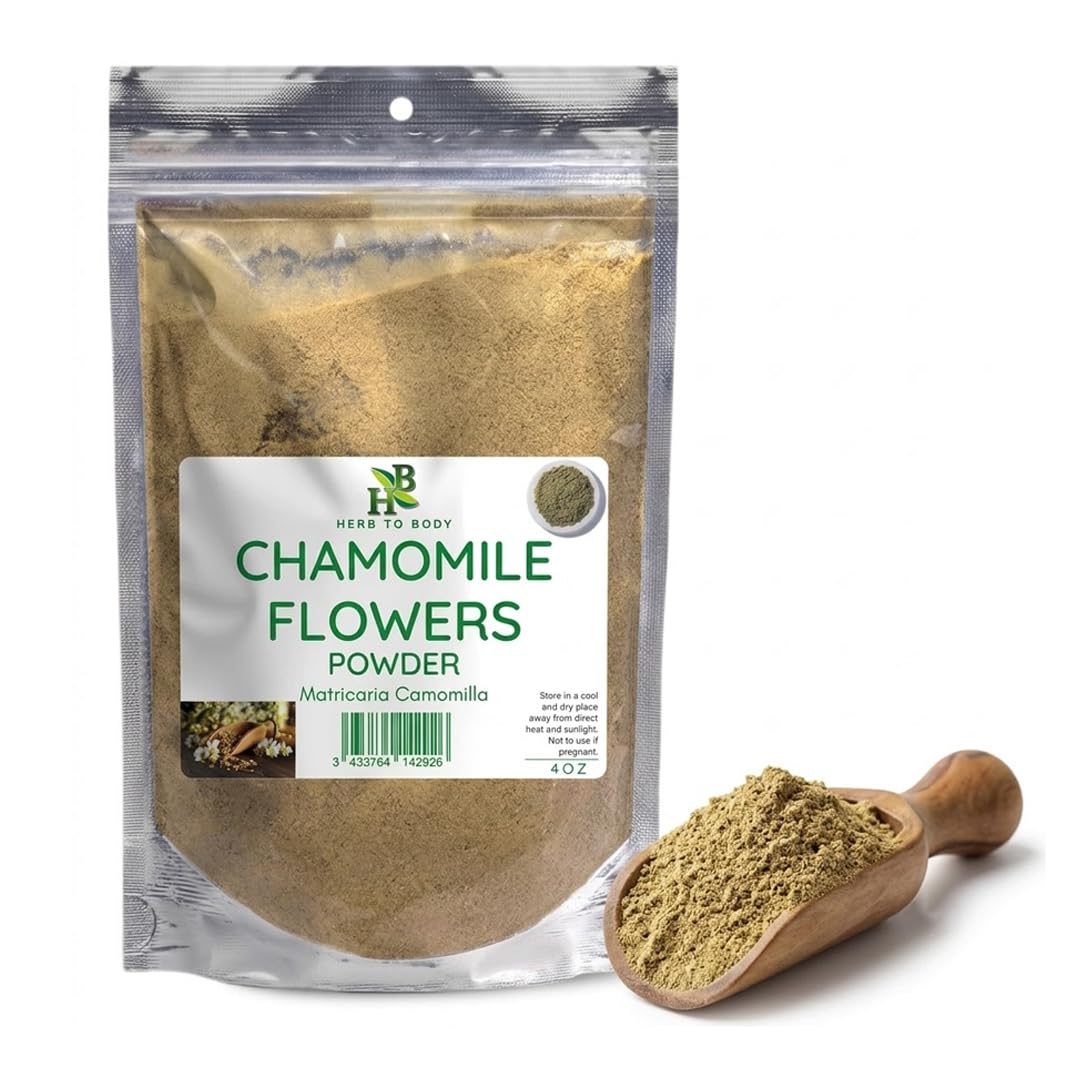 Herb To Body Dried Chamomile Flowers Powder 4oz