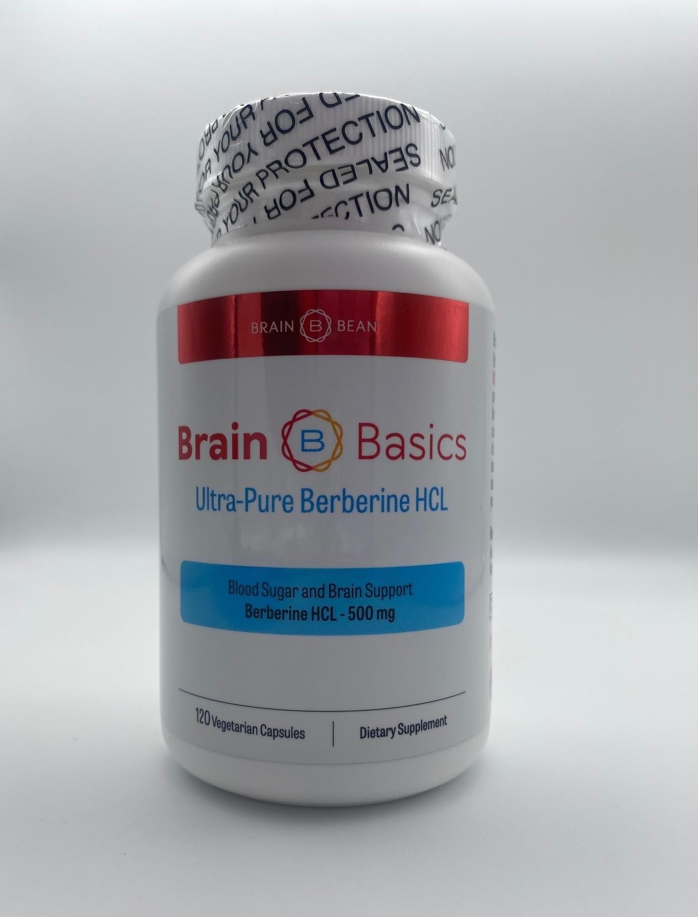 Brain Bean Ultra Pure Berberine HCL 500mg Capsule, 120 Count