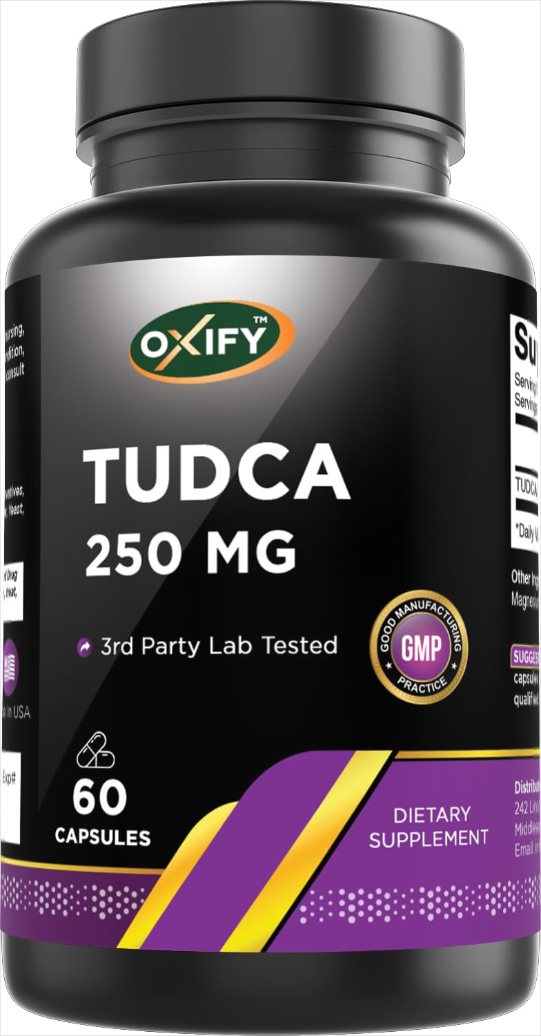 Oxify TUDCA 250 mg Capsules, 60 Count