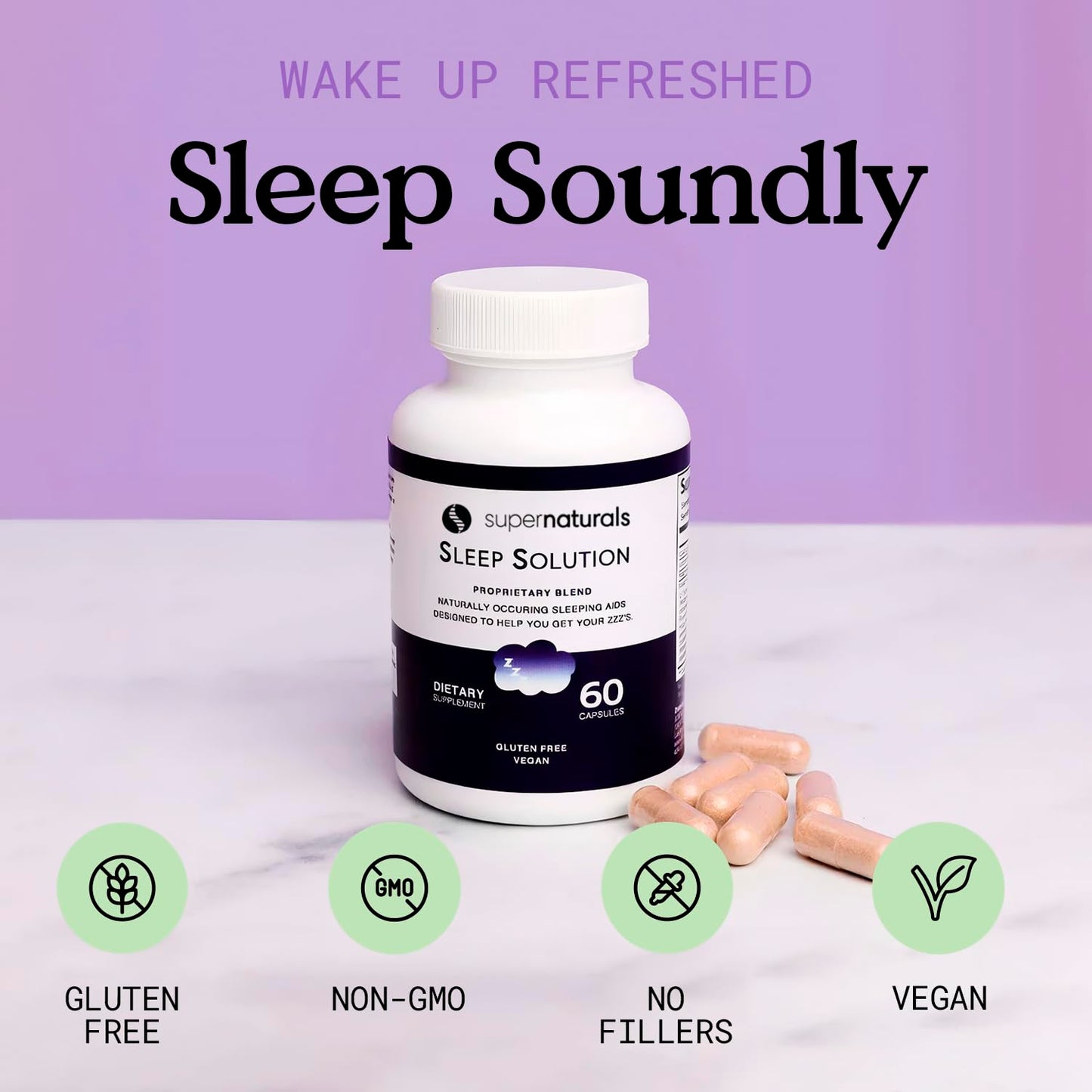 JLM NUTRITIONALS Health Sleep Solution Sleep Supplement with Magnesium & Melatonin, Capsules, 60 Count