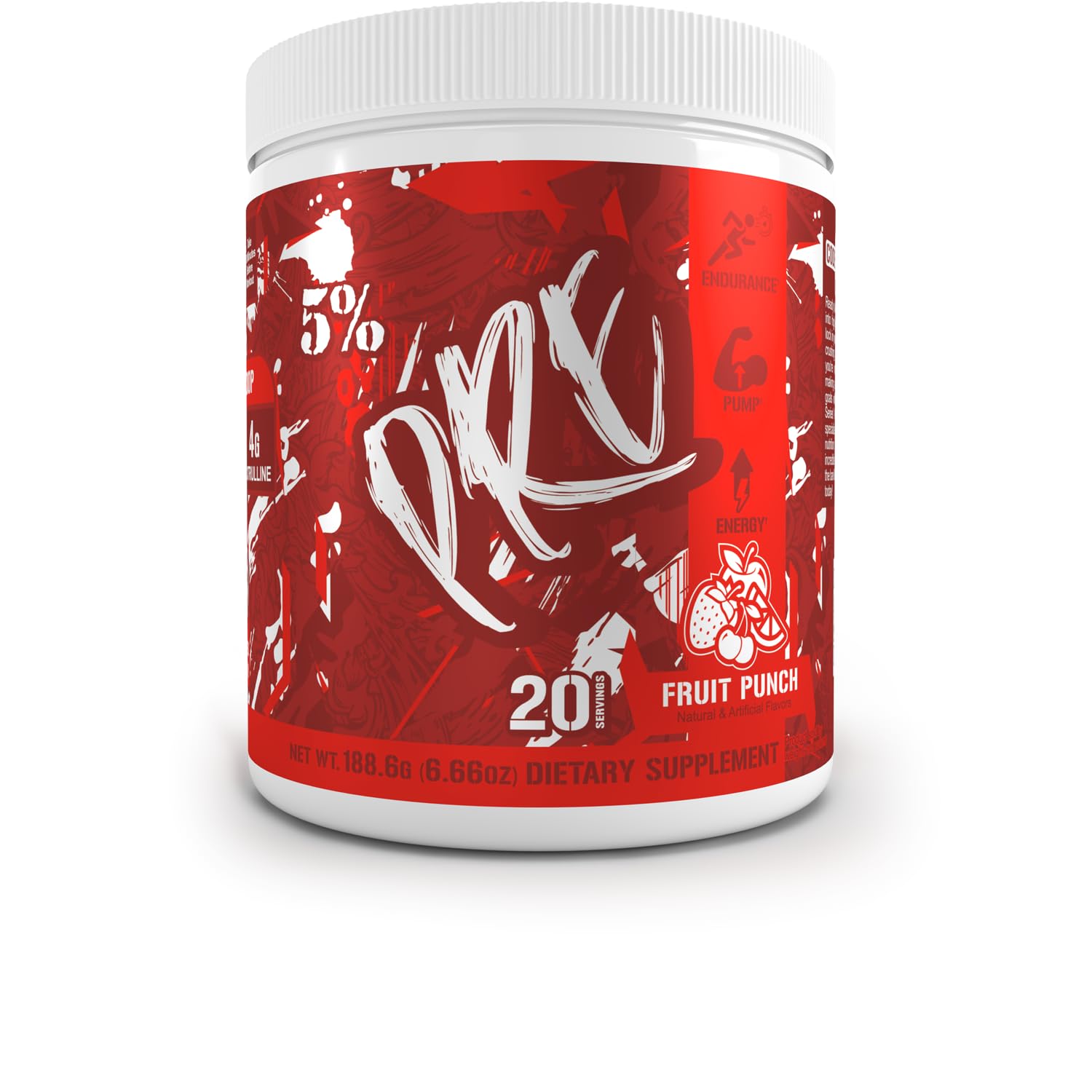 5% Nutrition Code Red Series Pre Workout Powder 6.66 Ounce