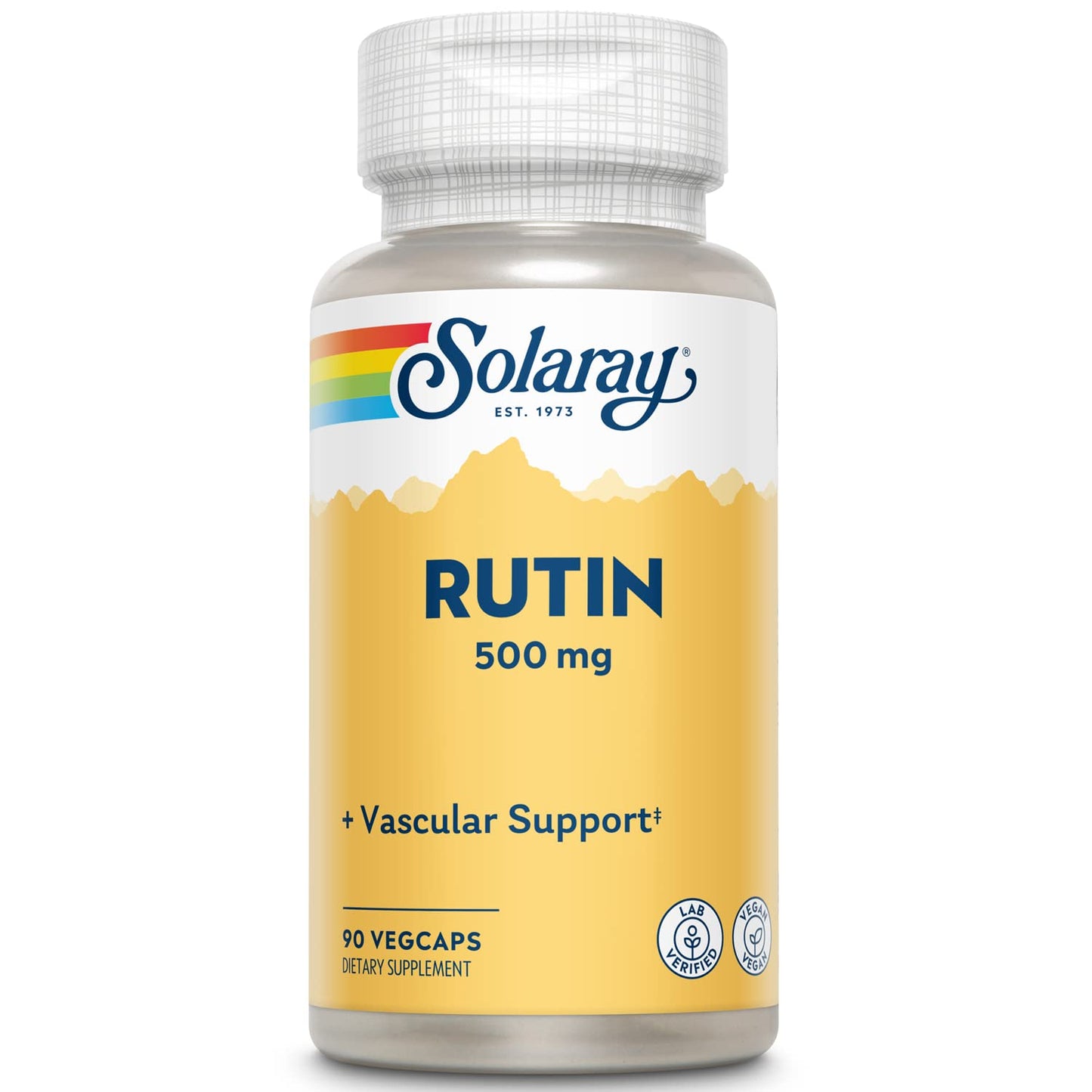 SOLARAY Rutin Supplement 500 mg Capsules, 90 Count