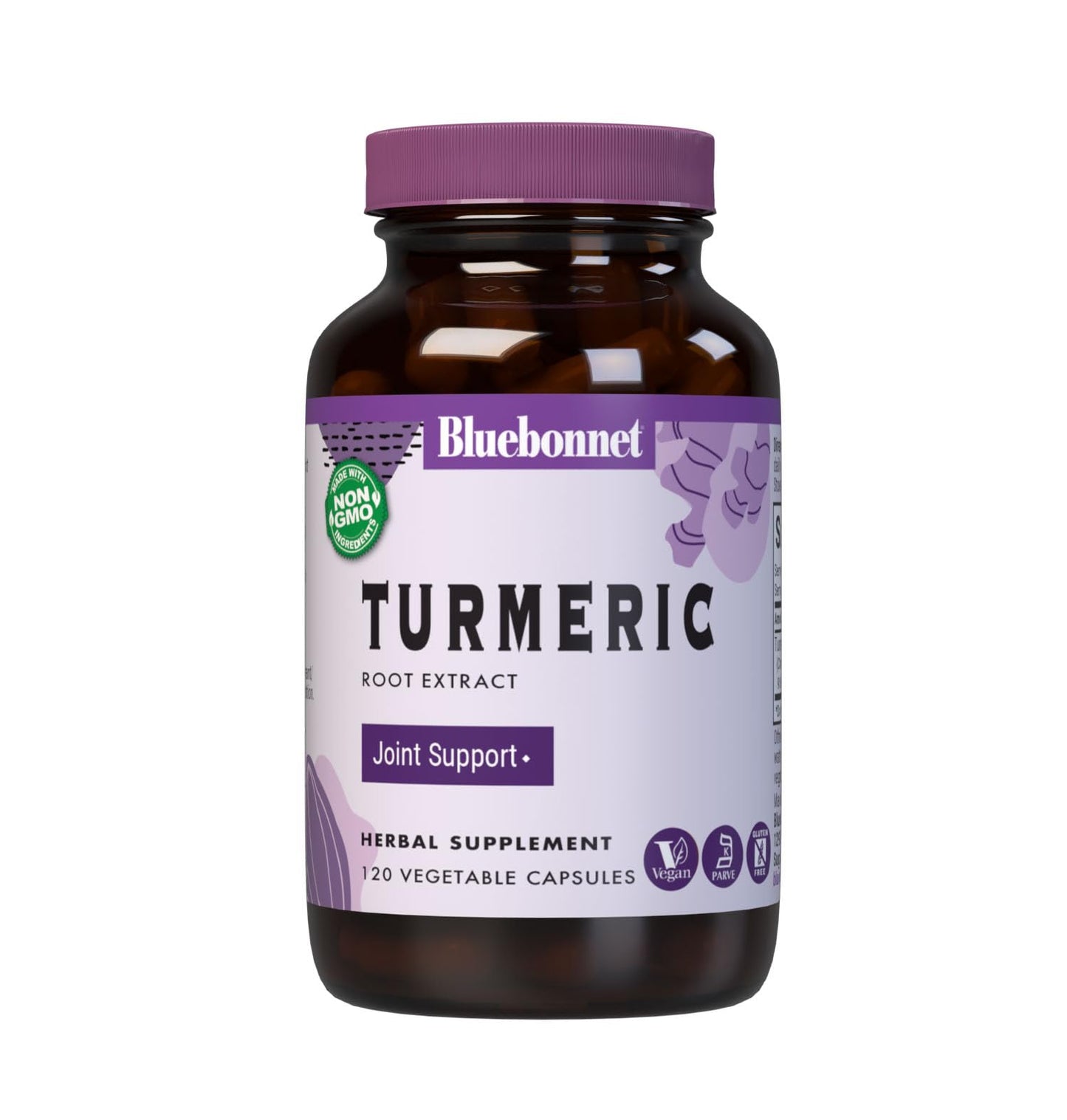 BlueBonnet Turmeric Root Extract Supplement Capsules 120
