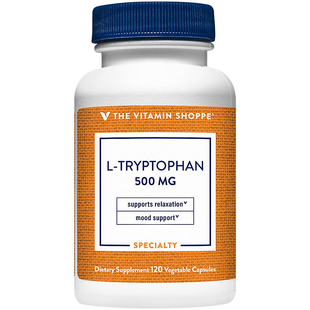 The Vitamin Shoppe L-Tryptophan 500mg Capsule, 120 Count