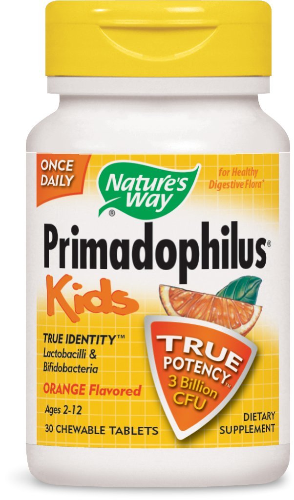 Nature's Way Primadophilus for Kids Orange Chewables, 60 Count