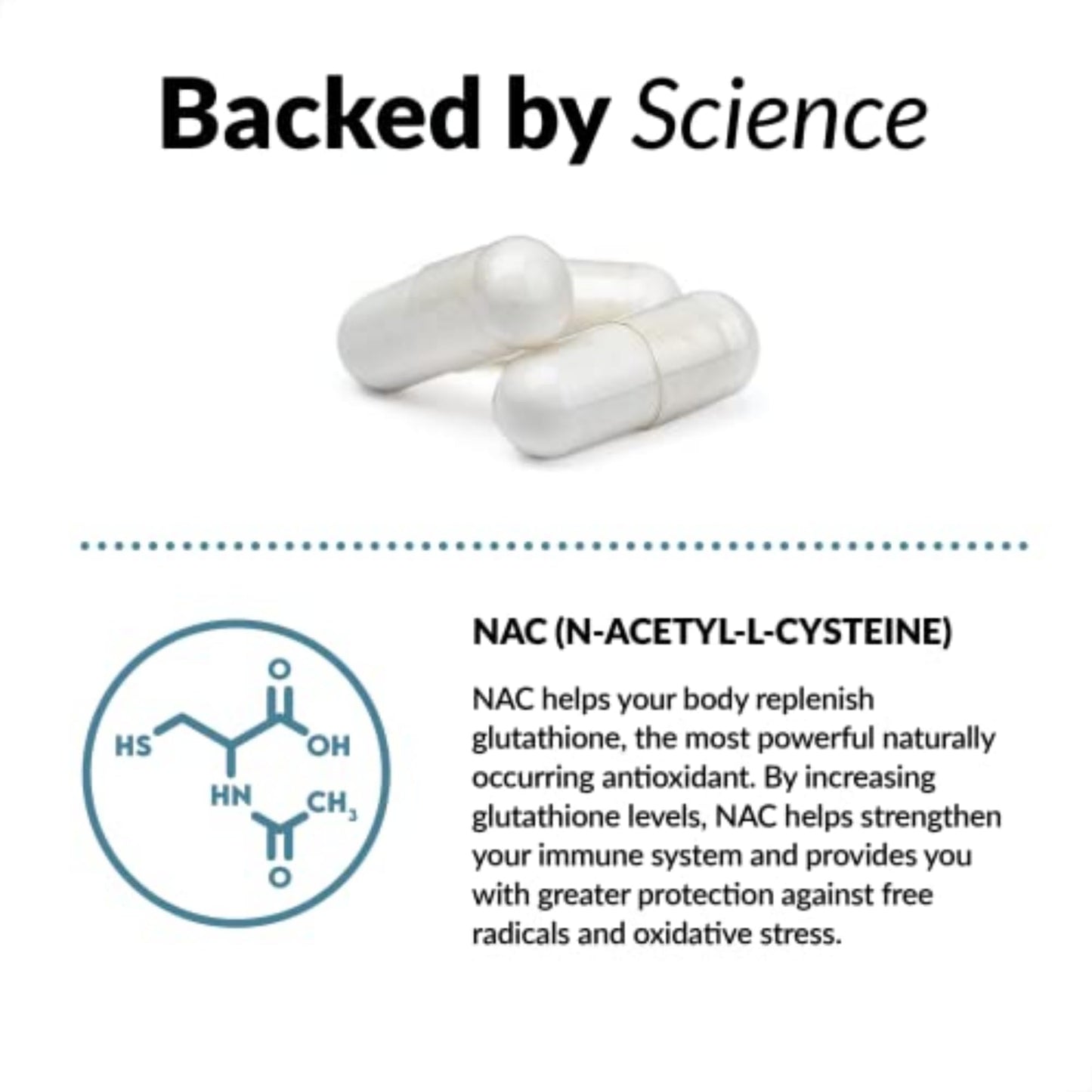 Force Factor NAC 600 mg N-Acetyl Cysteine Capsule, 200 Count