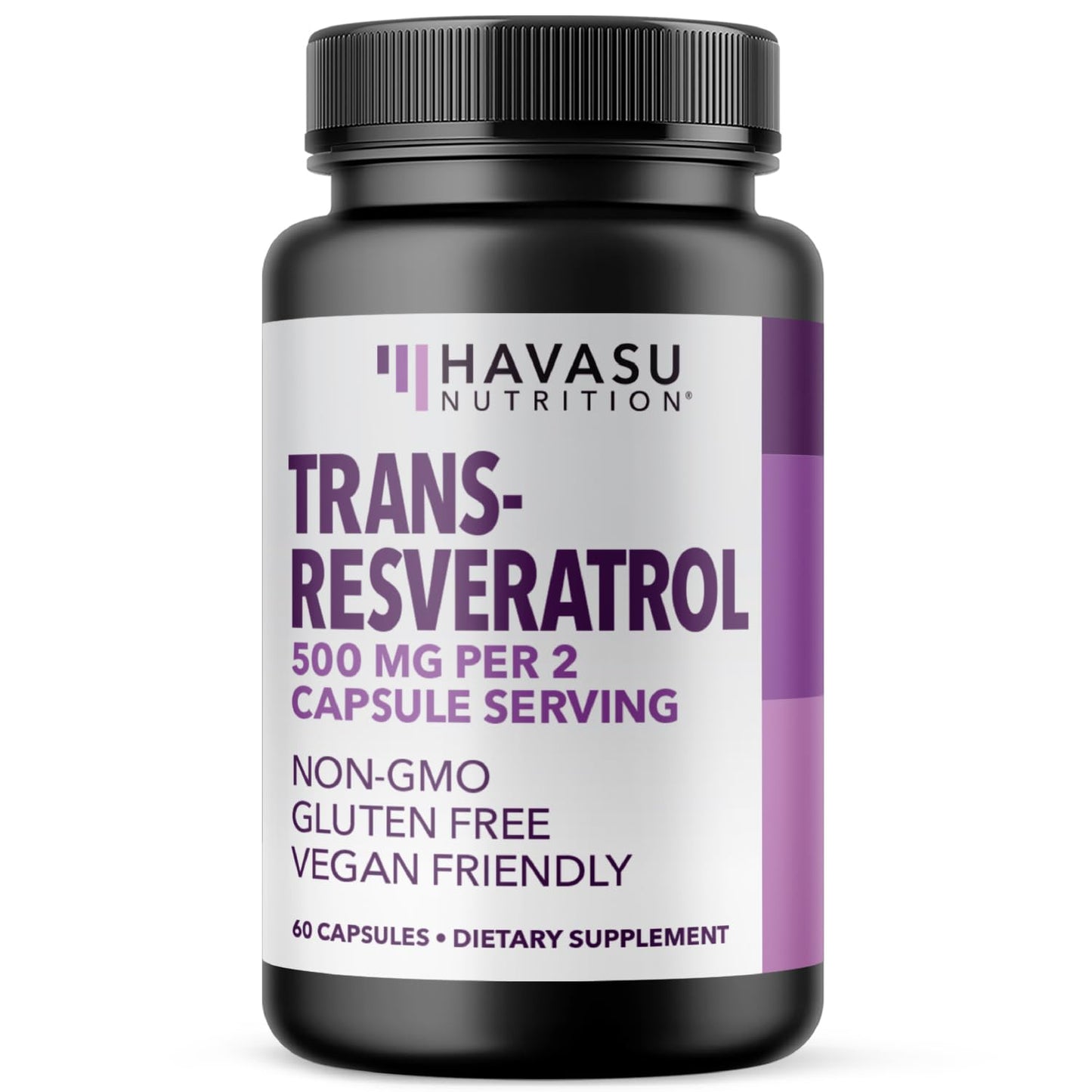 HAVASU NUTRITION Resveratrol 500mg Trans-Resveratrol Supplement from Japanese Knotweed Root, 60 Capsules
