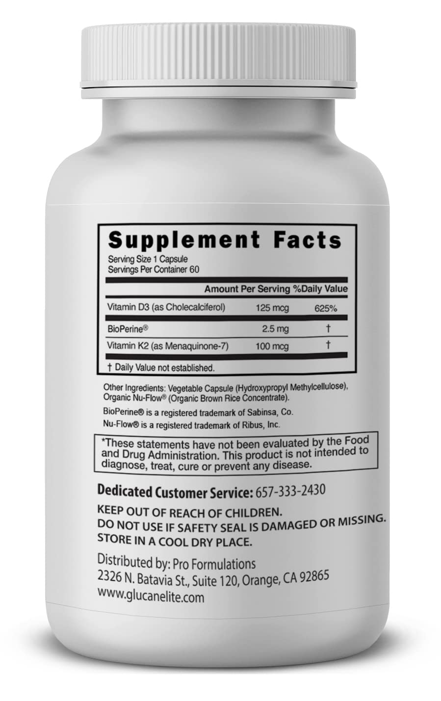 Pro Formulations MD D3 + K2 Elite Vitamin D3 + Vitamin K2 Capsule, 1 Count