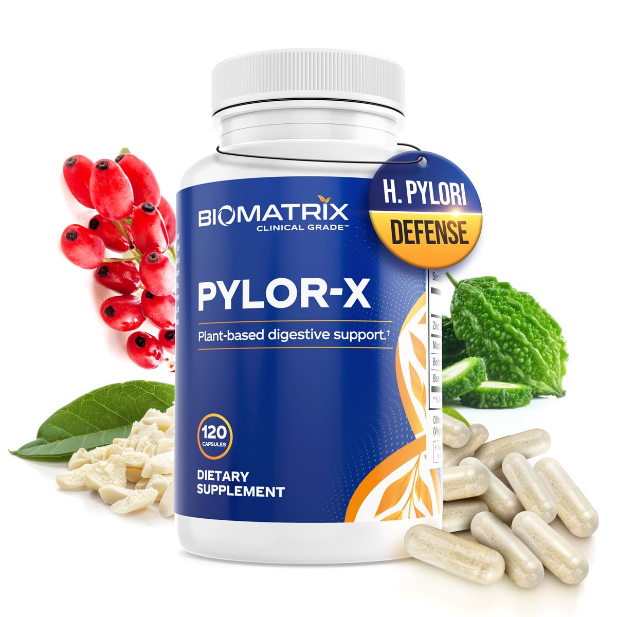 BioMatrix Pylor-X Gut Health Supplement Capsule 120 Count