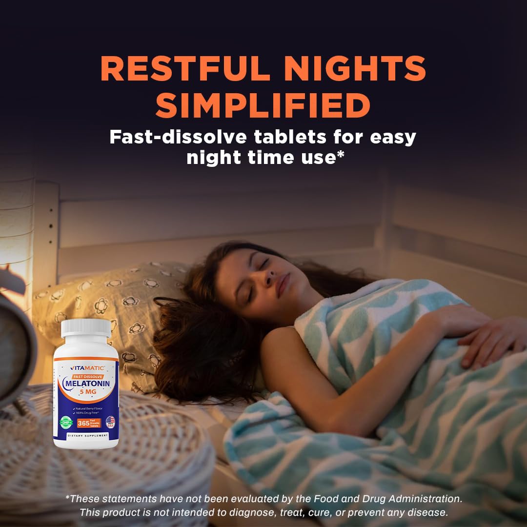 Vitamatic Melatonin 5 mg Tablets, 700 Count