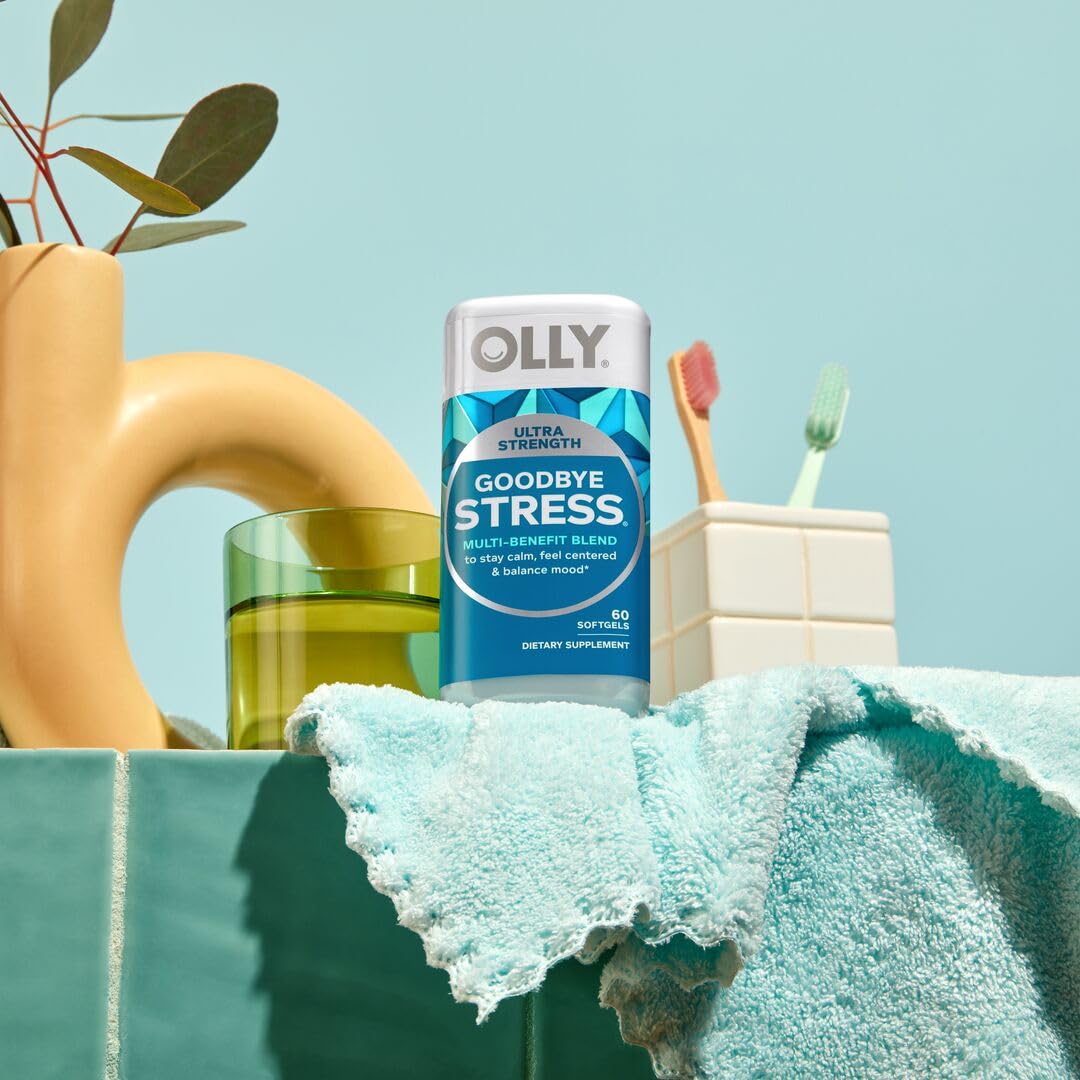 OLLY Ultra Strength Stress Softgels, Stress and Mood Support, 60 Softgels