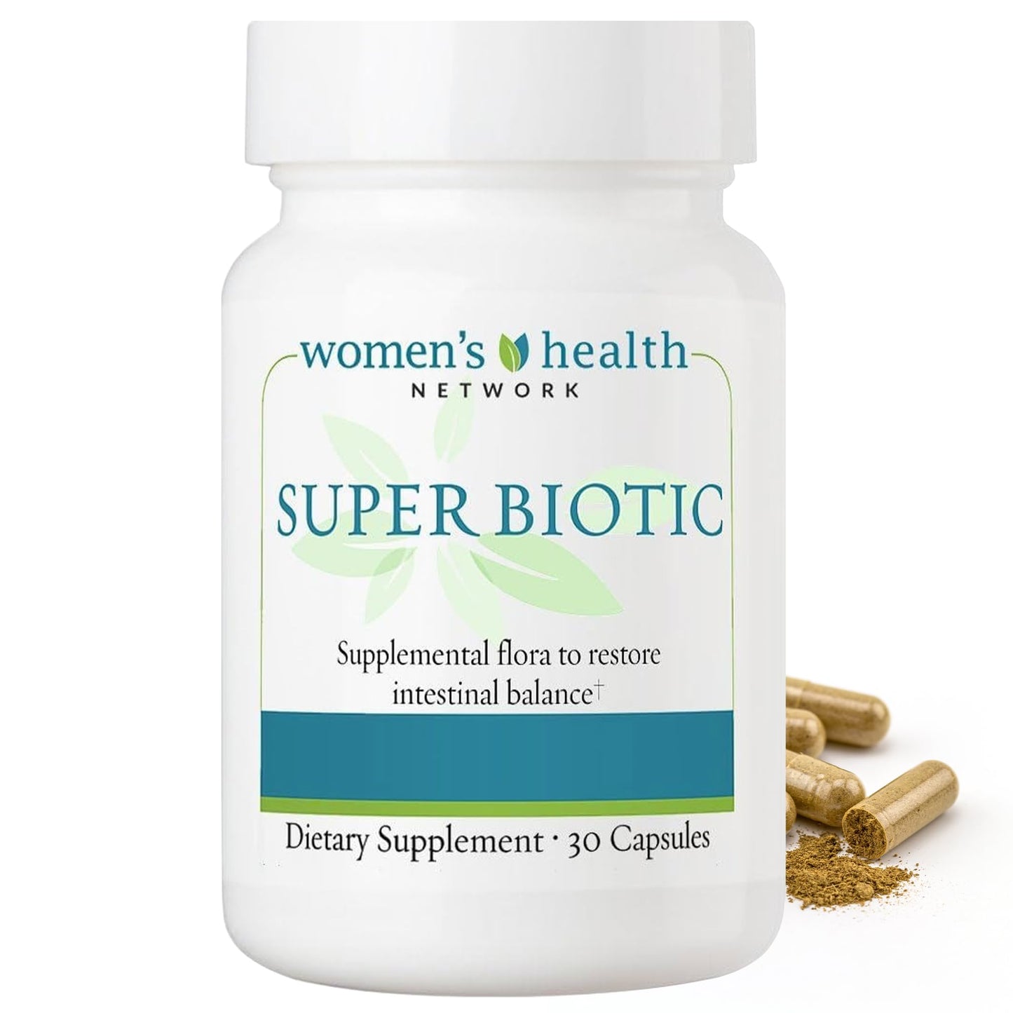 Women's Health Network Super Biotic Probiotic Supplement for Digestive Wellness 30 Capsules