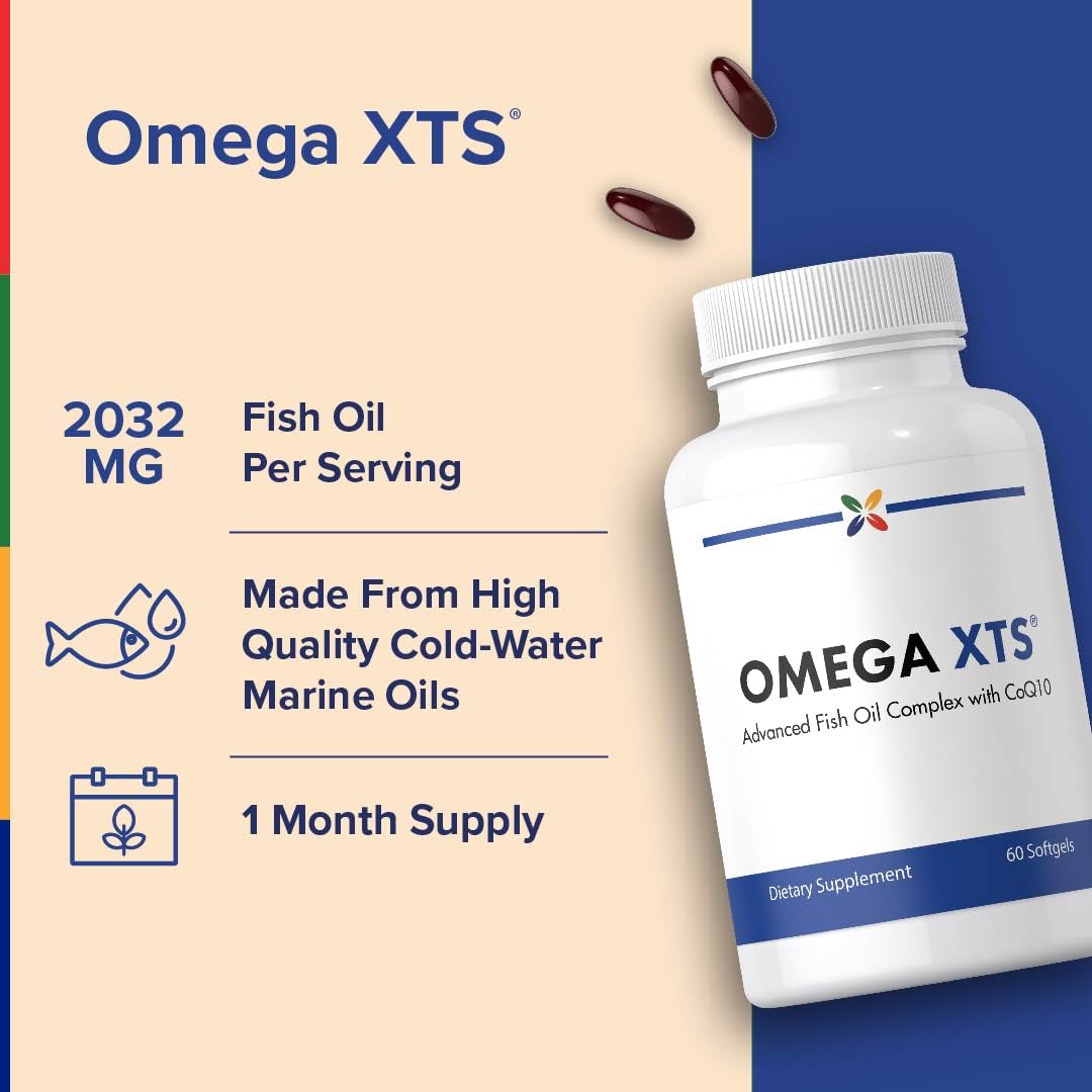 Stop Aging Now Fish Oil Omega-3 Supplement with EPA & DHA Softgels 60