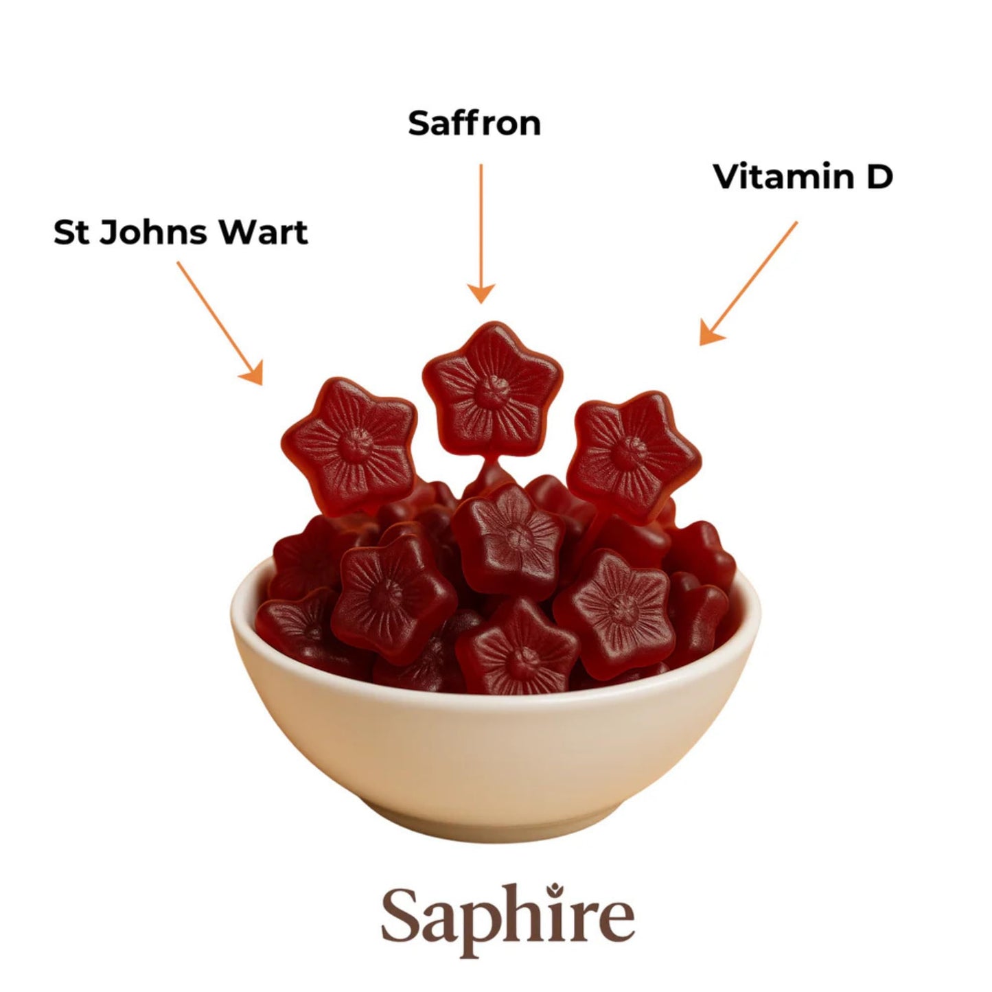 SAPHIRE HAPPY CHEWS Saffron Gummies for Kids Gummy 60