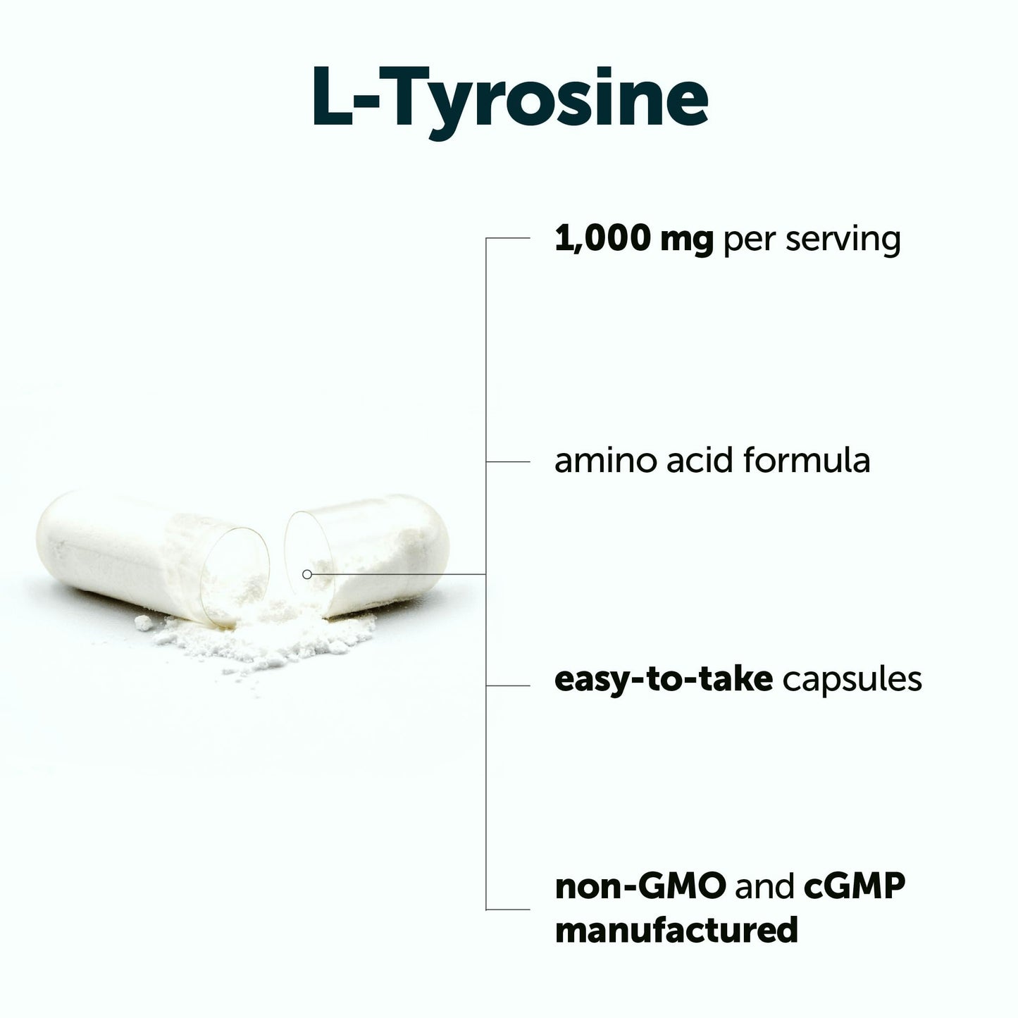 Micro Ingredients L-Tyrosine 1,000 mg, 240 Capsules