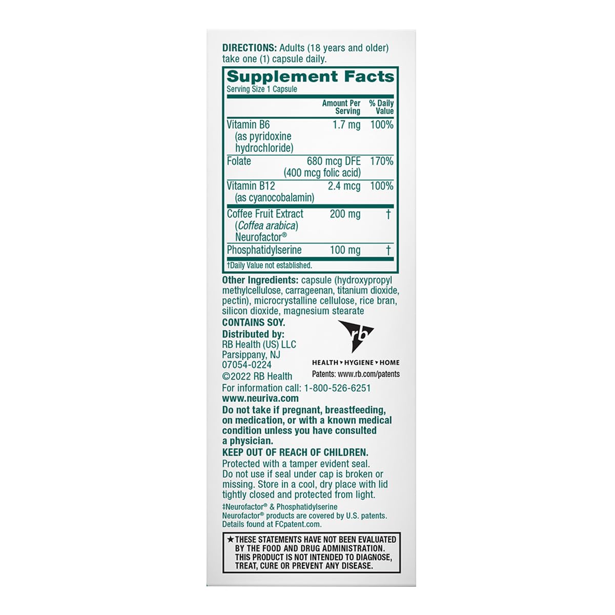 NEURIVA Plus Brain Supplement for Memory, Focus & Concentration Capsules, 360 Capsules