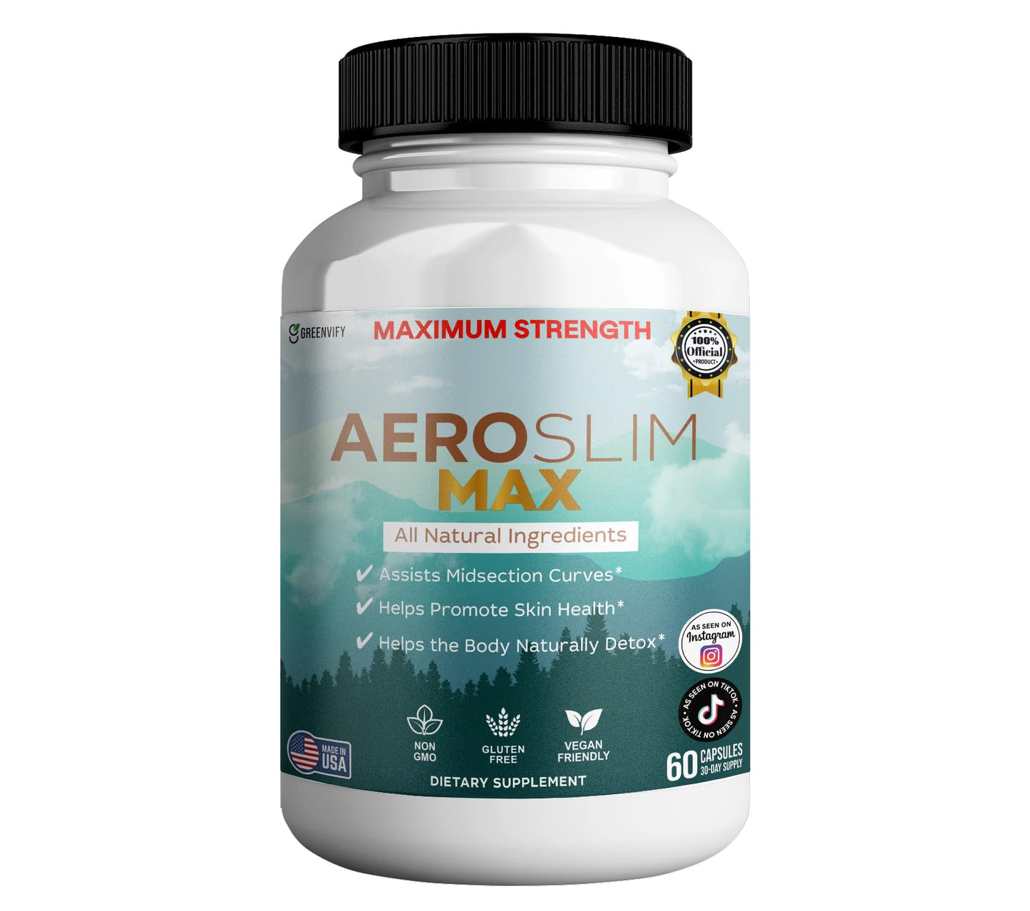 GREENVIFY Aeroslim Max Natural Dietary Supplement 60 Capsules