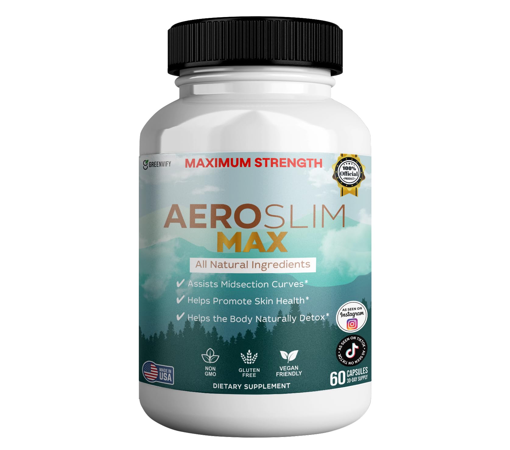 GREENVIFY Aeroslim Max Natural Dietary Supplement 60 Capsules