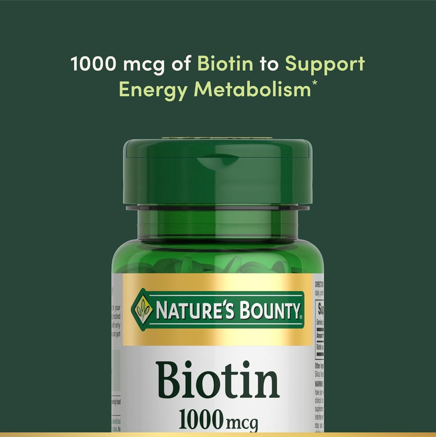 Nature's Bounty Biotin 1000 mcg Tablets, 300 Tablets