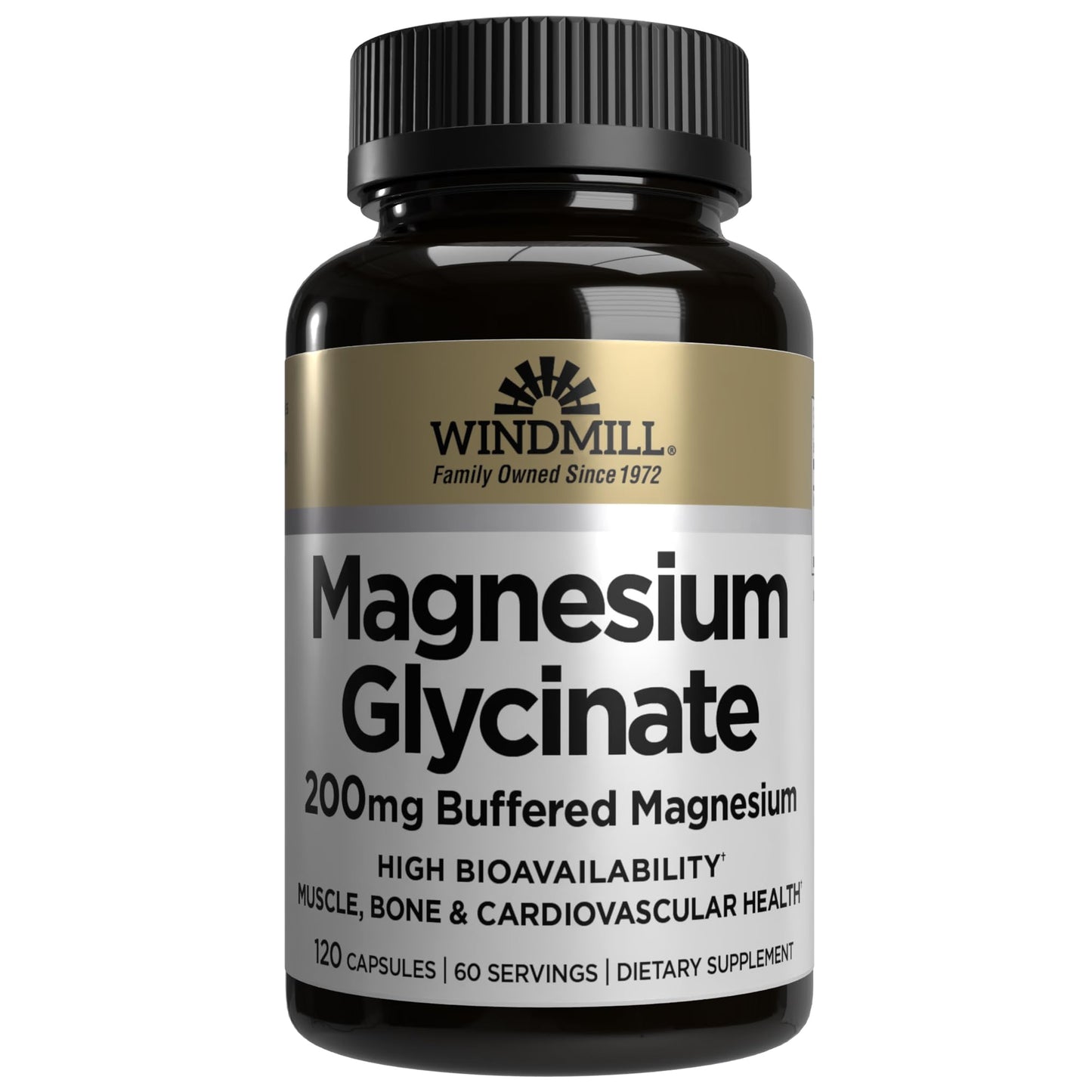 Windmill Magnesium Glycinate 200mg Capsules, 120 Capsules