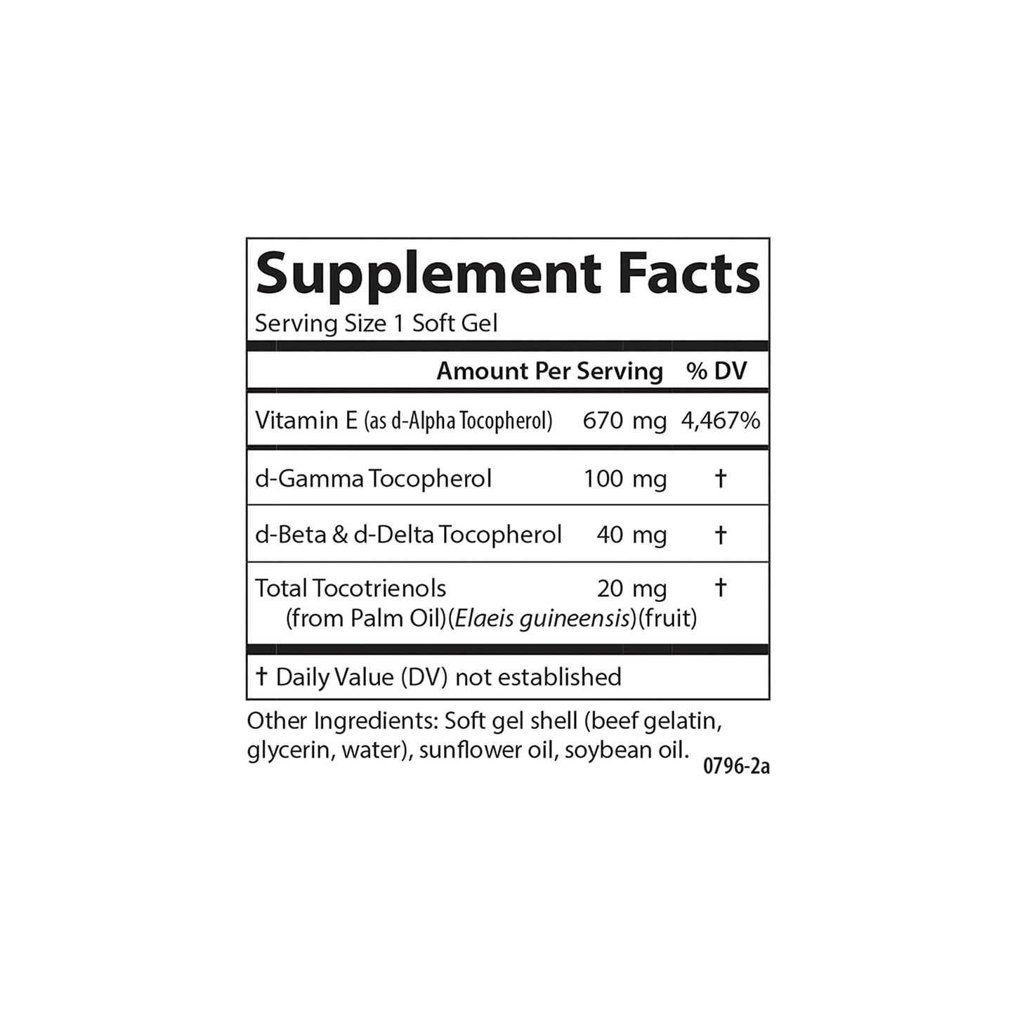 Carlson E-Gems Elite Vitamin E with Tocopherols and Tocotrienols 1000 IU (670 mg) Softgels, 60 Count
