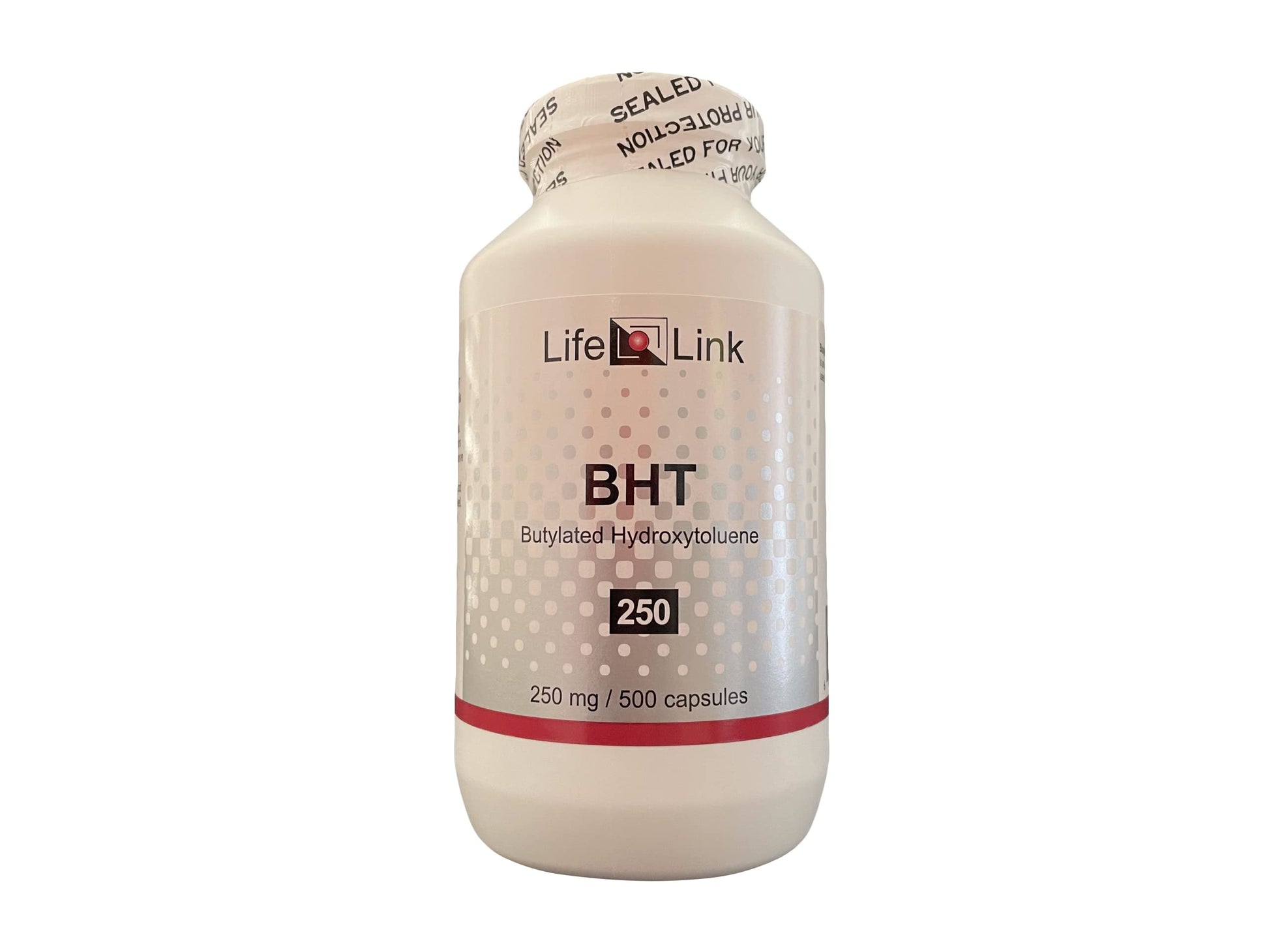 LifeLink BHT (Butylated Hydroxytoluene) 250 mg x 500 Capsules
