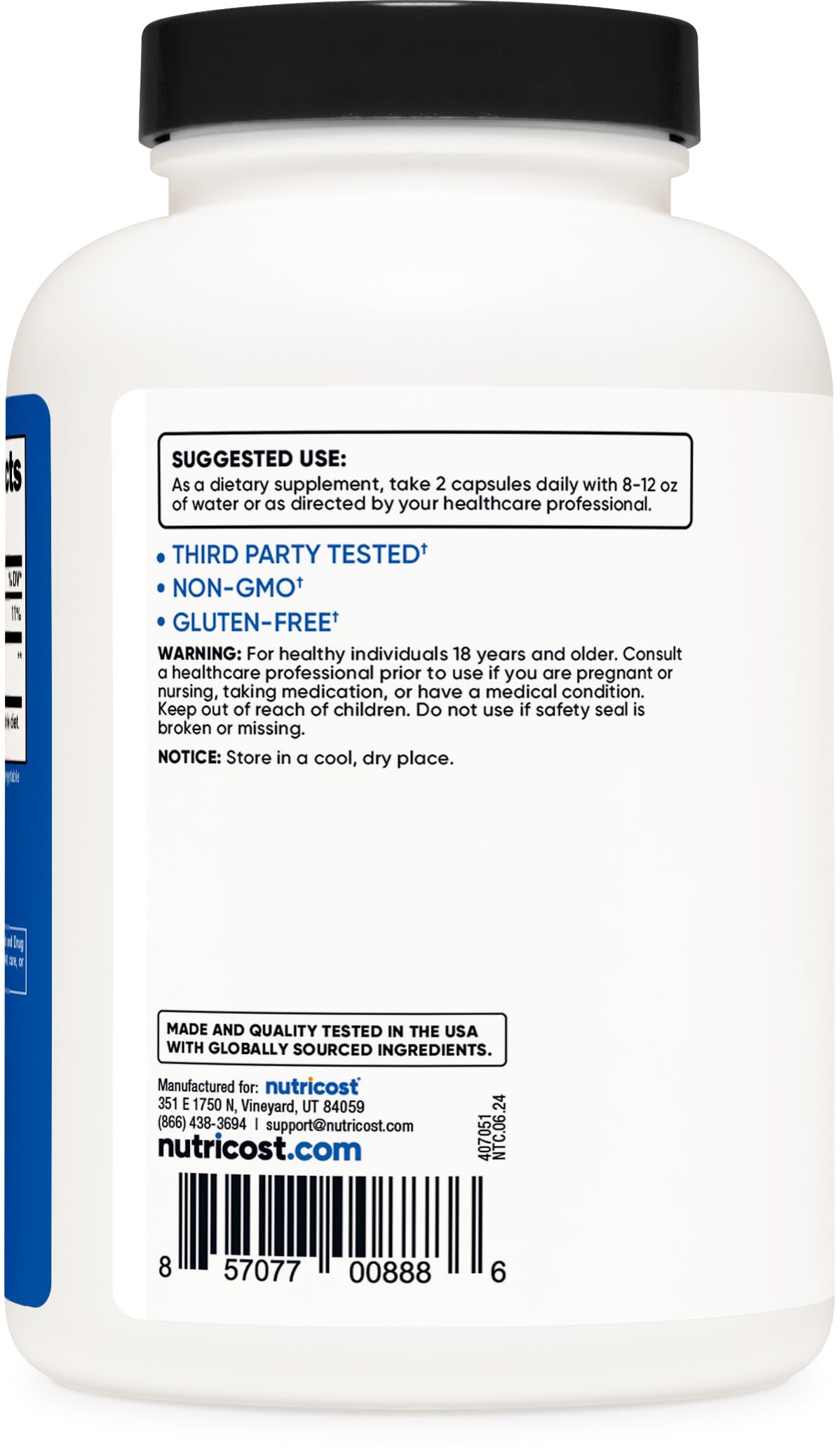 Nutricost HMB (Beta-Hydroxy Beta-Methylbutyrate) 1000mg Capsule, 480 Capsules