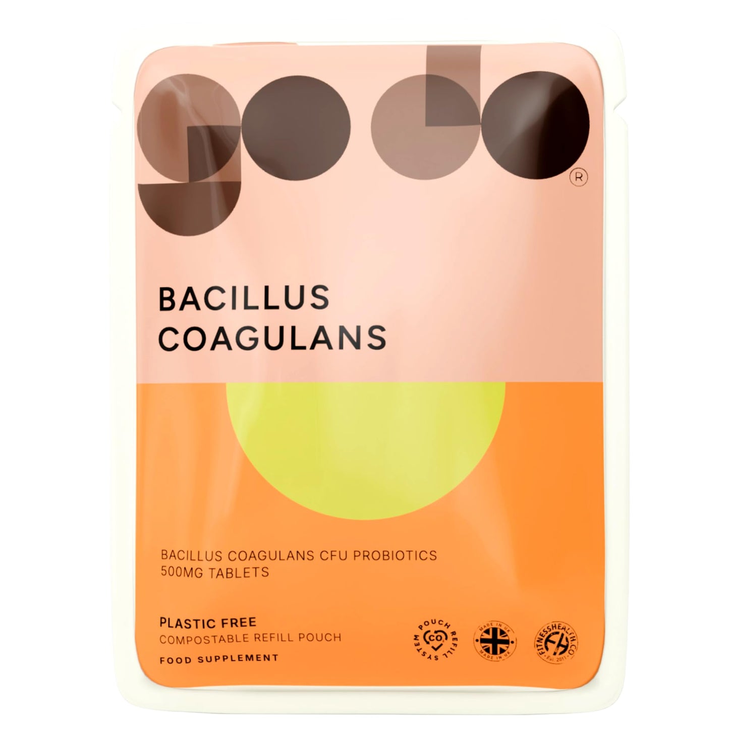 Fitness Health Bacillus Coagulans 500 Million CFU Live Probiotics, 120 Tablets