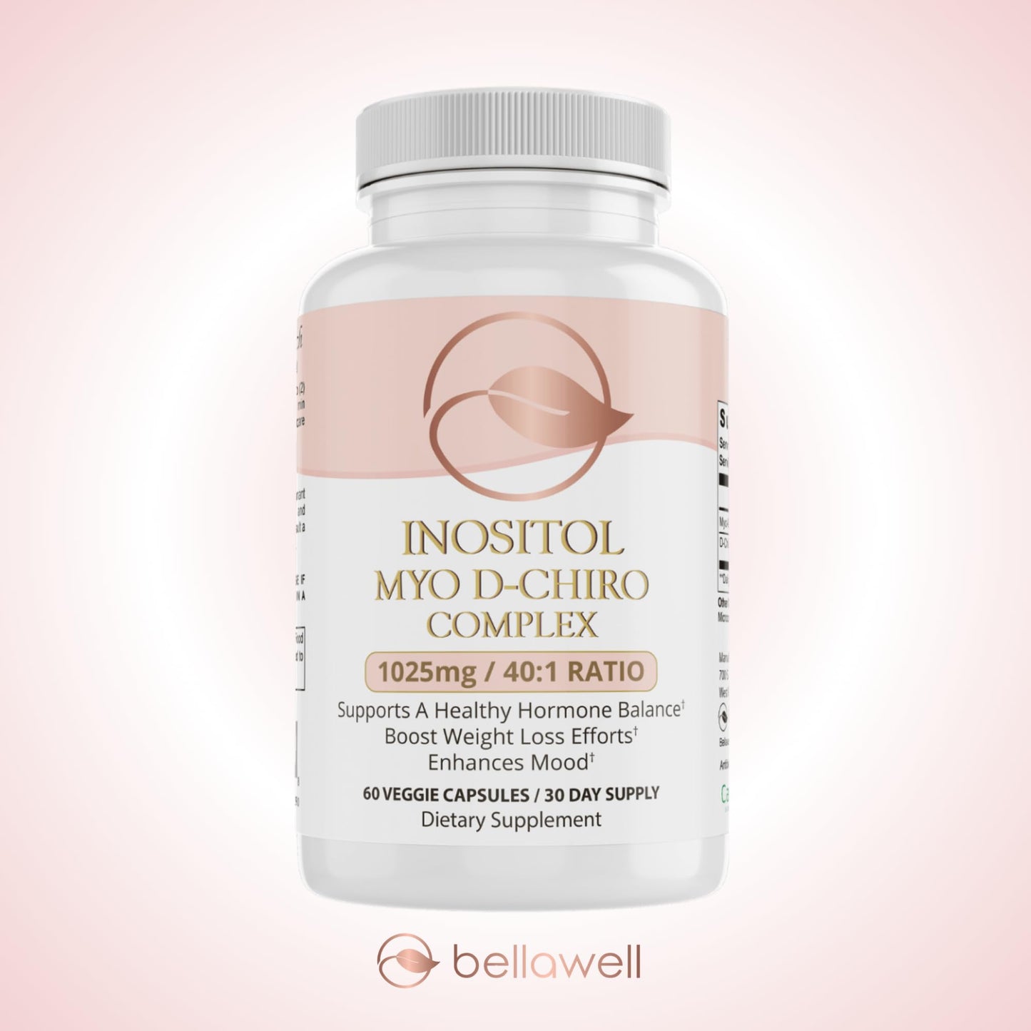 BELLAWELL Myo D-Chiro Inositol Complex - Women's Harmony Formula, 60 Capsules