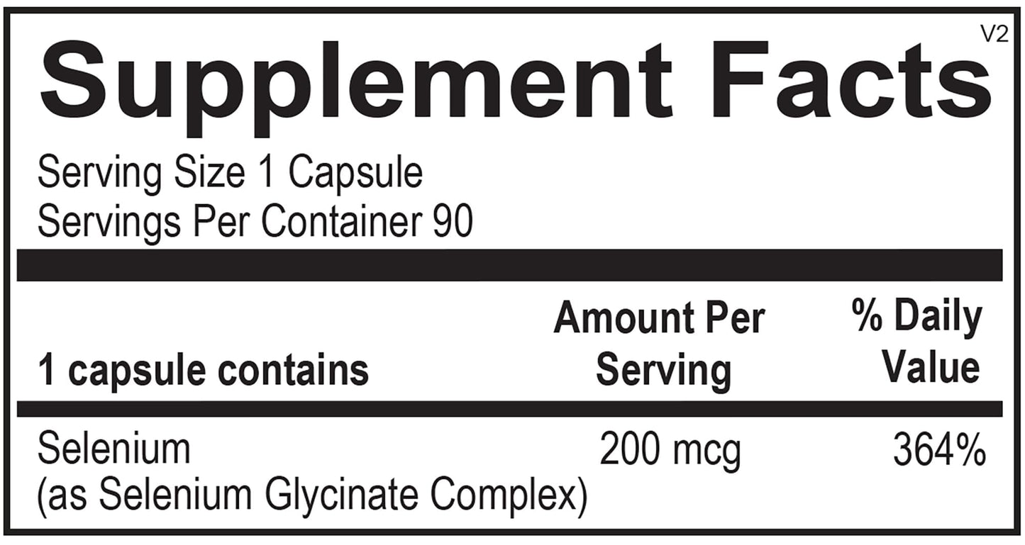 The Source Matters Rise Selenium High-Bioavailability Selenium Glycinate Capsule, 90 Count