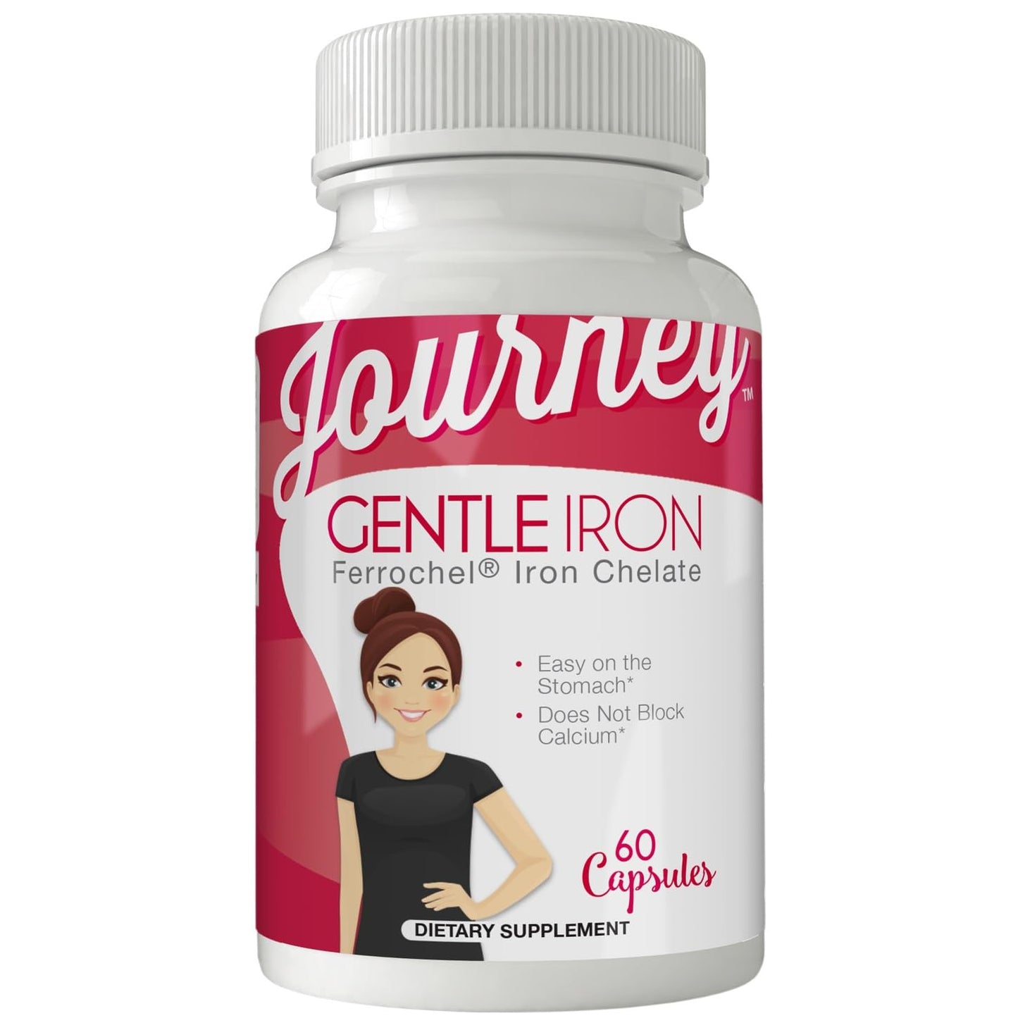 Bariatric Eating Journey 30mg Chelated Gentle Iron Ferrochel 60 Capsules