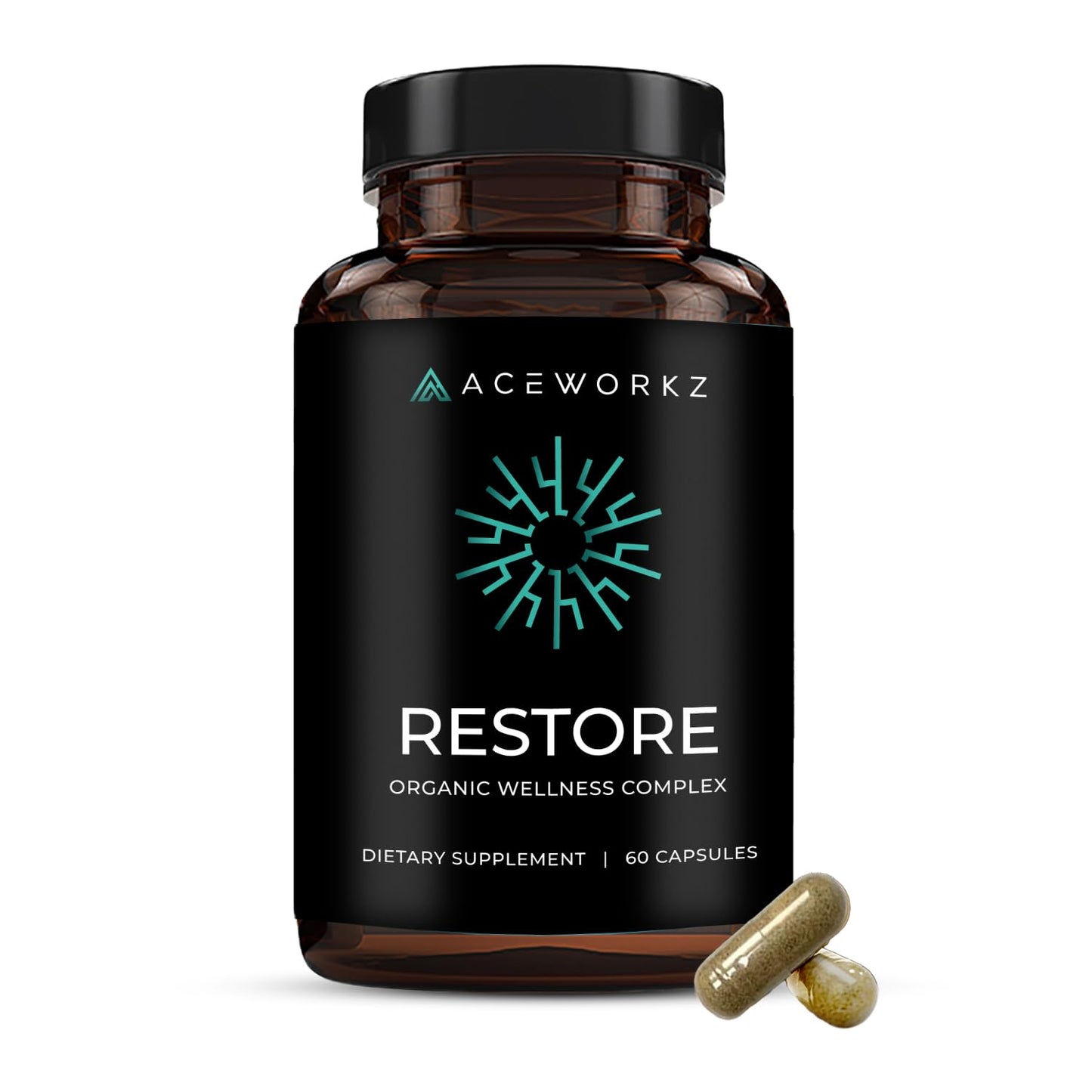ACEWORKZ Restore Organic Sea Moss Mineral Complex Capsule 60 Count